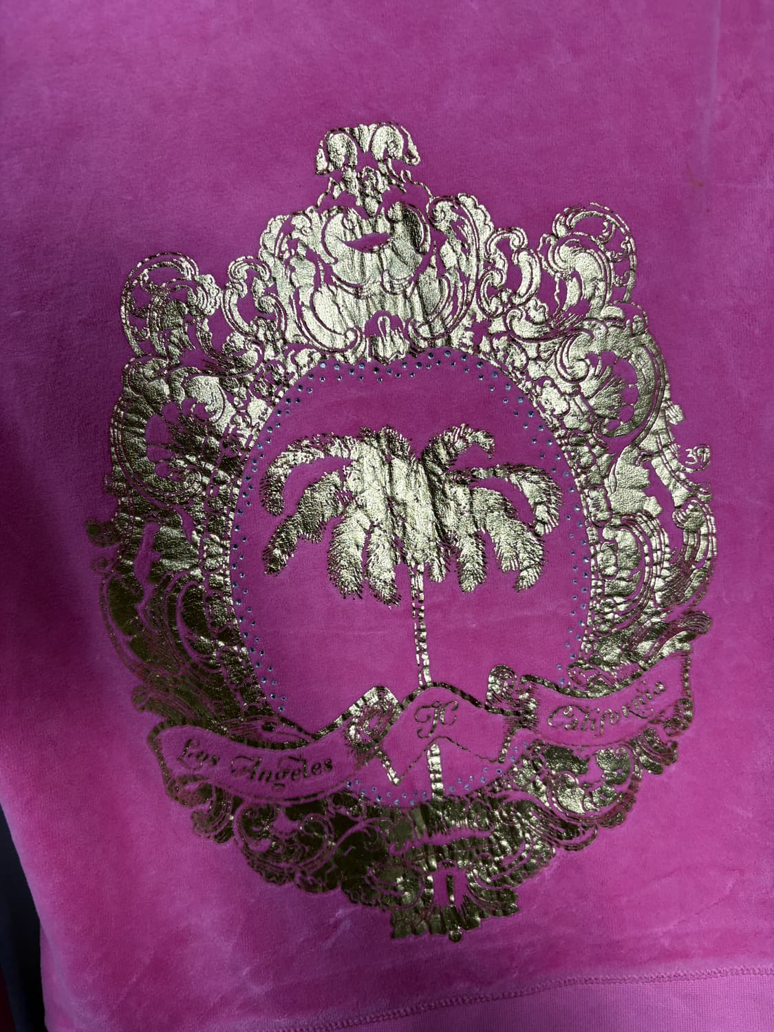 쥬시 꾸뛰르 벨벳 오리지널 핫핑크 y2k 후드집업 A3562 상품이미지5