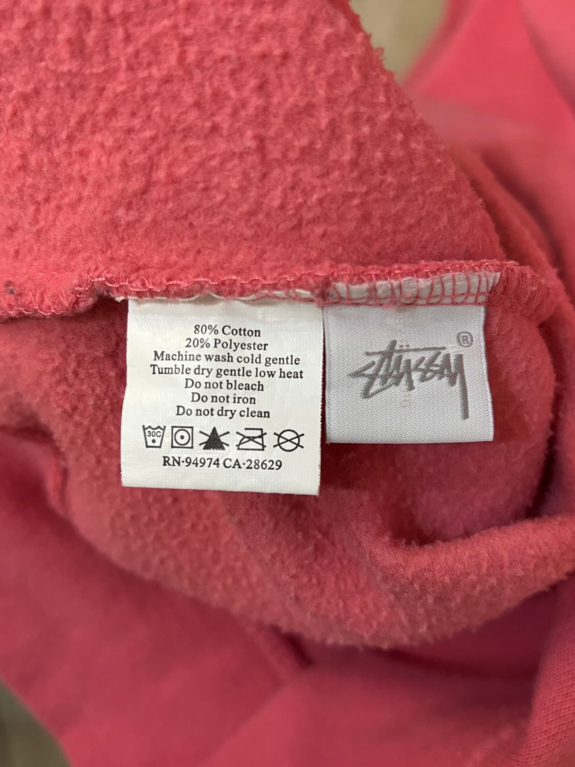 스투시 핑크 스탁 로고 맨투맨 상품이미지6