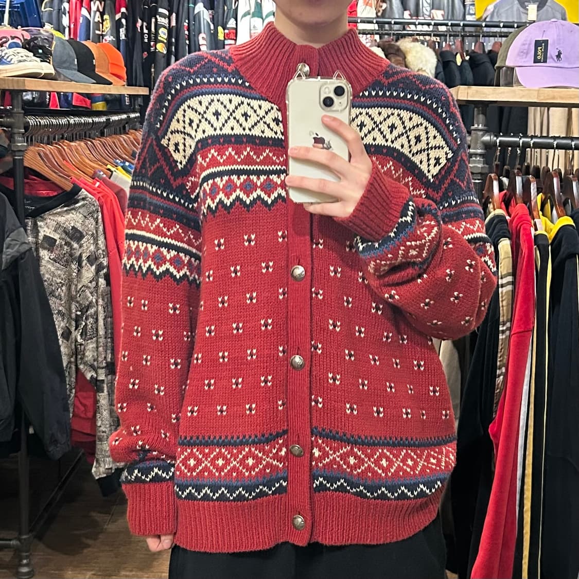 [HI] 폴로 코위찬 가디건 레드  상품이미지2