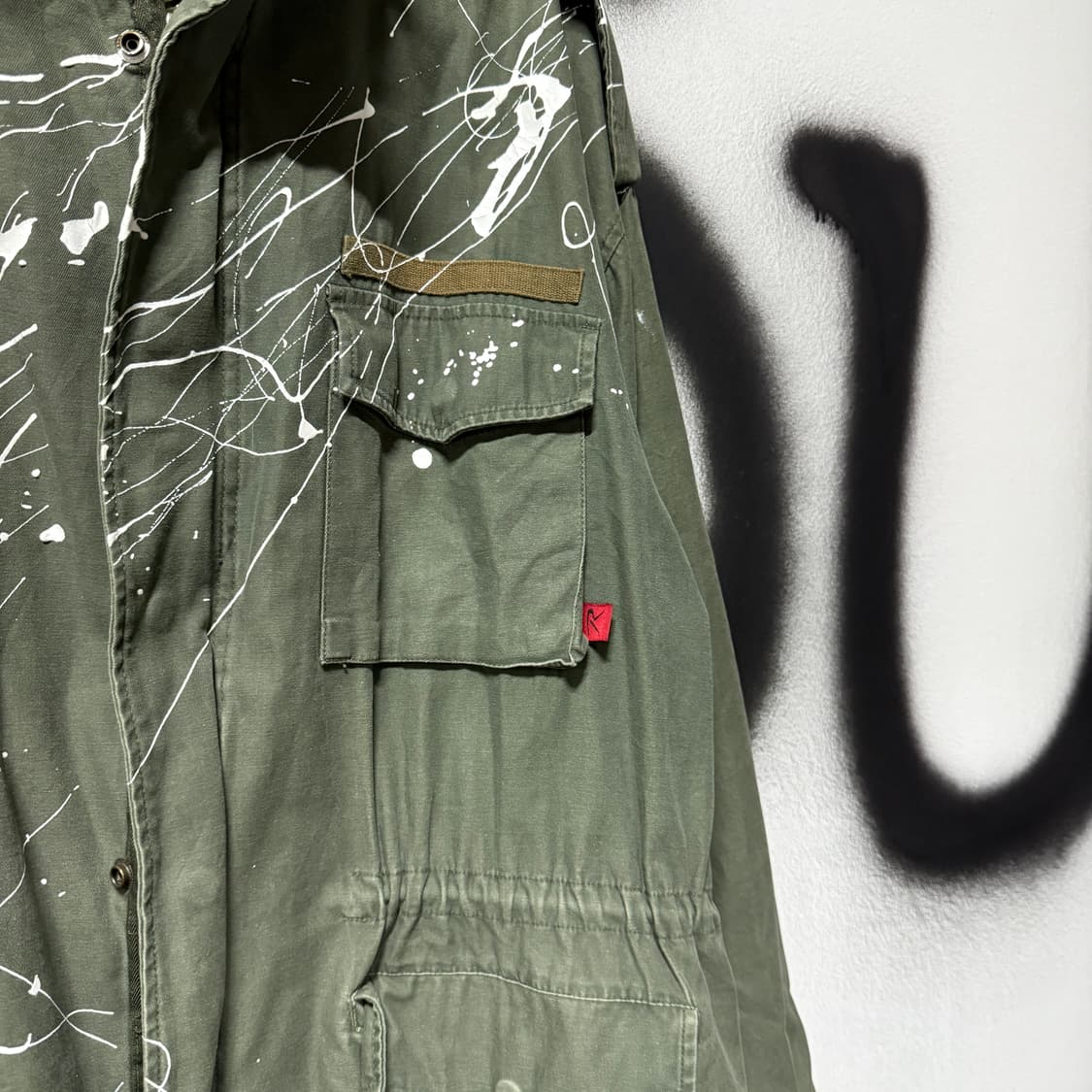 90s 오리지널 밀리터리 로스코 빅 사이즈 더티 프린팅 m65 필드 자켓 상품이미지4