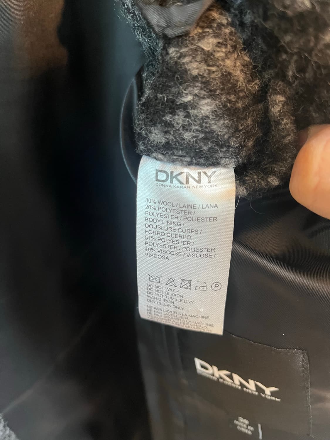 DKNY 헤링본 코트 95~100 (US 38 사이즈) 상품이미지7