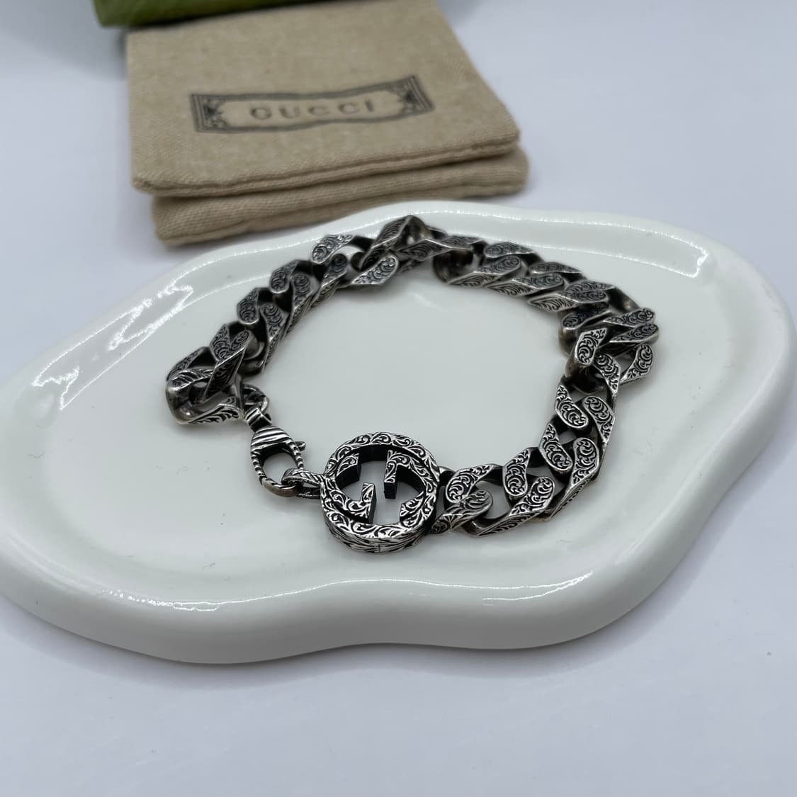 구찌 팔찌 18호 인터로킹G 체인 브레이슬릿 상품이미지2