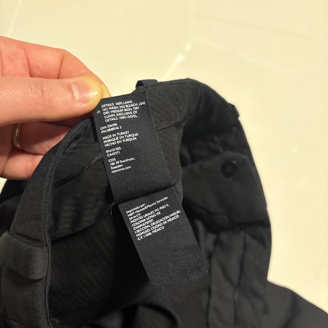 정품 COS 코스 와이드 슬랙스 블랙 팬츠 바지 30인치 상품이미지7