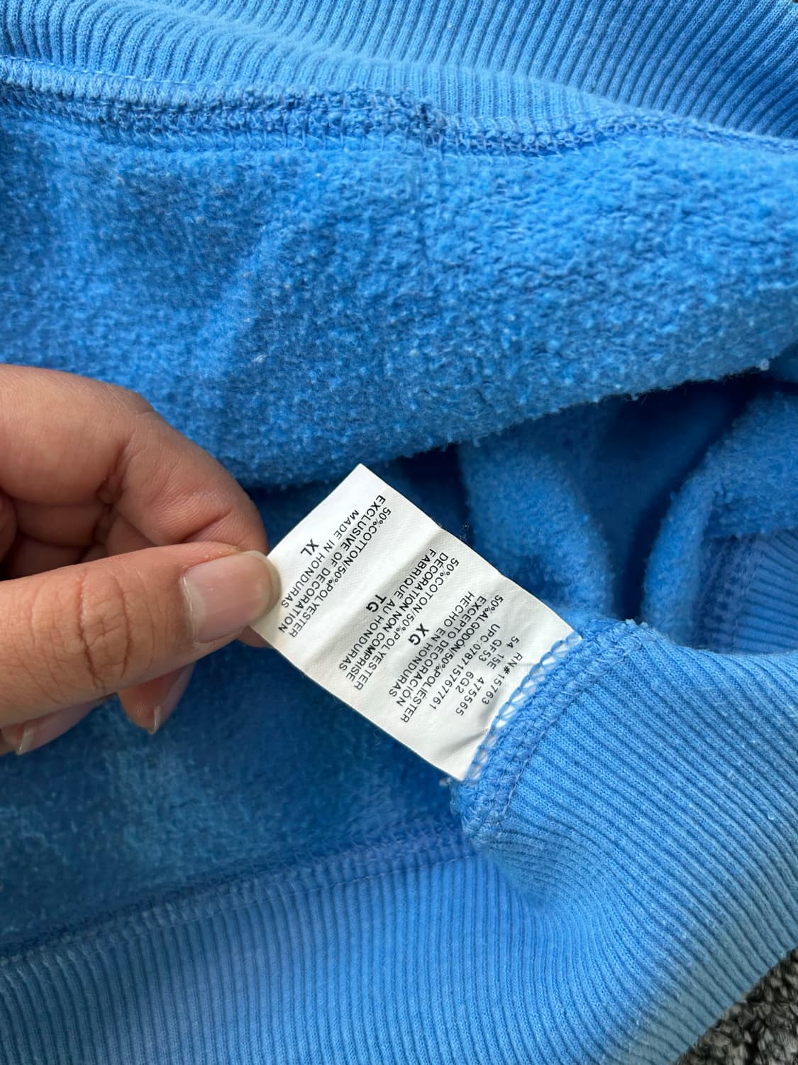 챔피온 블루 어센틱 빅로고 후드티 XL 상품이미지7