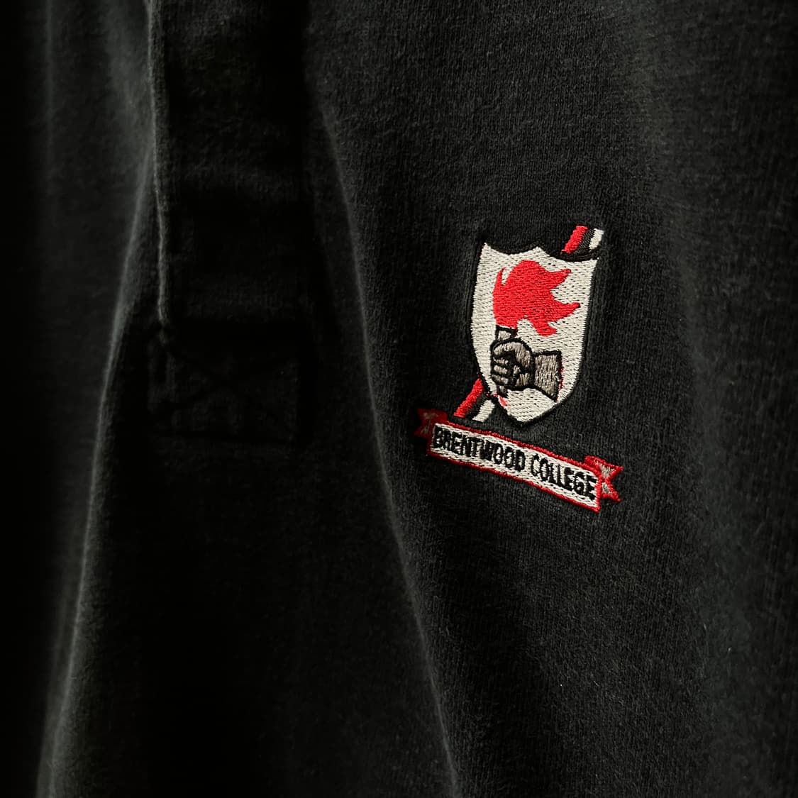 L) 90s 바바리안 Made in Canada 럭비 셔츠 블랙 상품이미지5