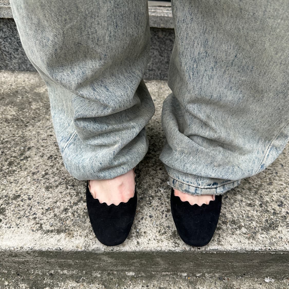 00s 클로에 미니멀 스웨이드 청키 힐 상품이미지7