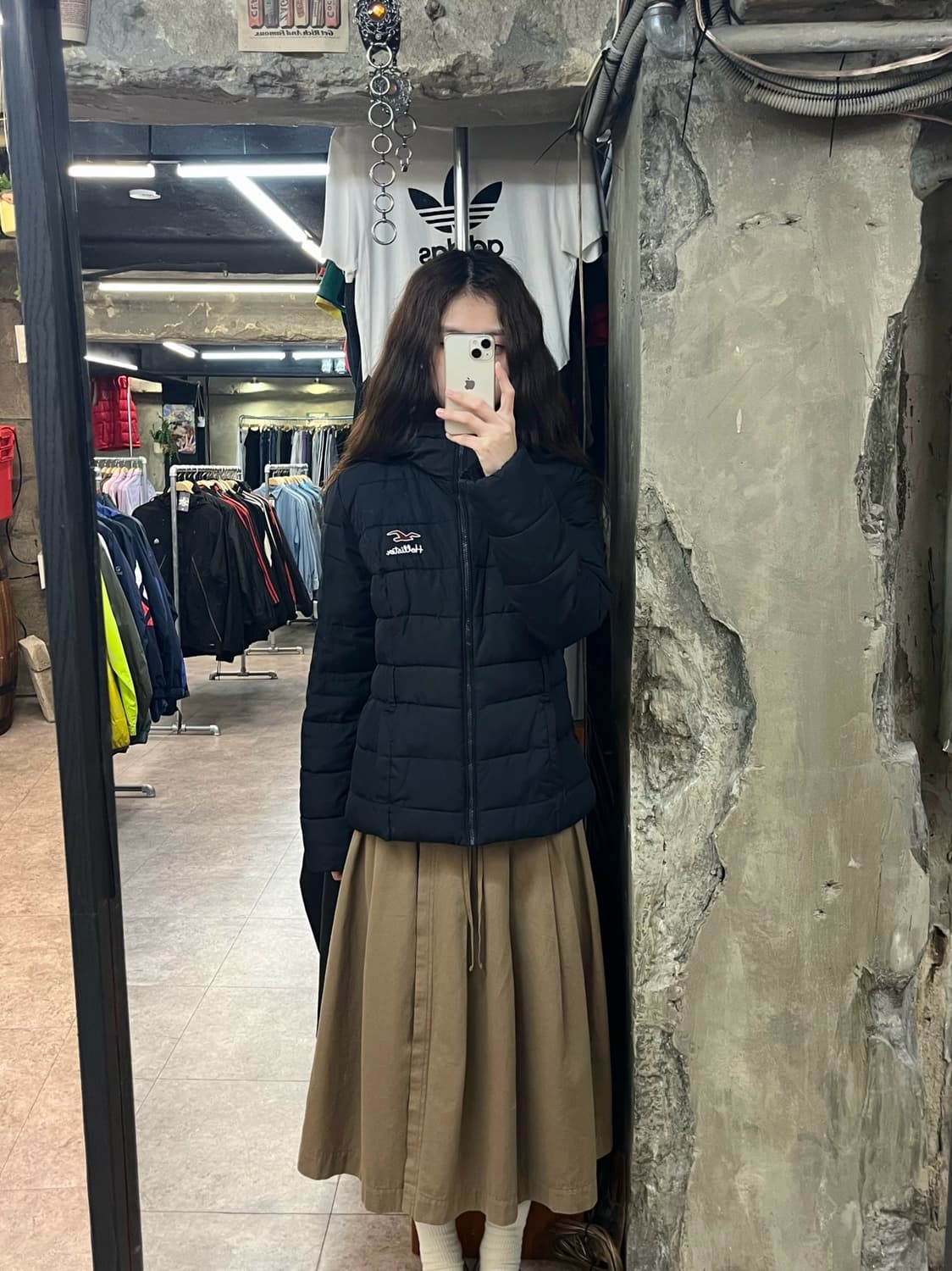 홀리스터 후드 패딩 자켓 블랙 M #csz2476 상품이미지2