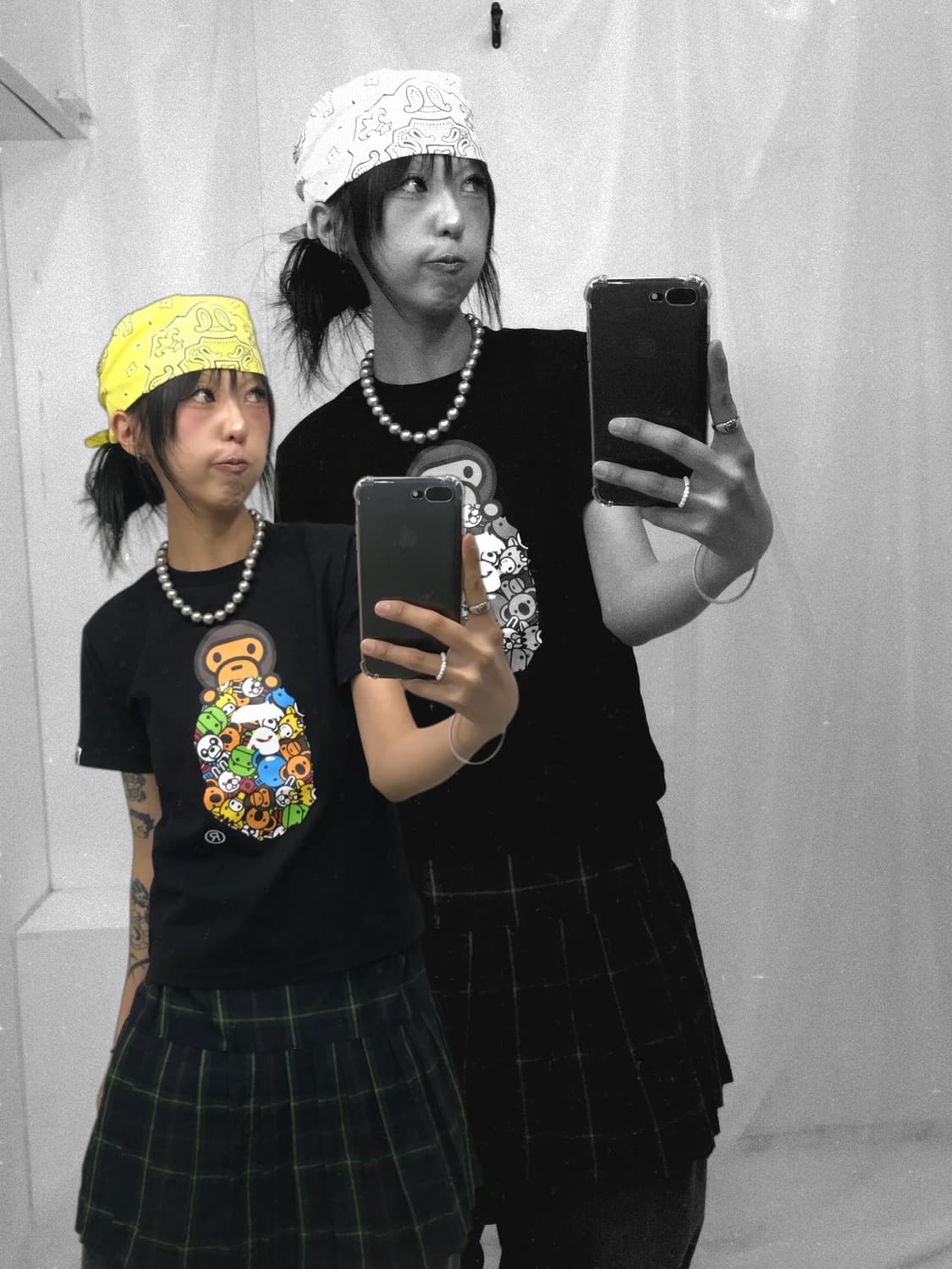 🙊 베이프 마일로 올 프렌즈 마일로 온 헤드 티셔츠 🙊 상품이미지5