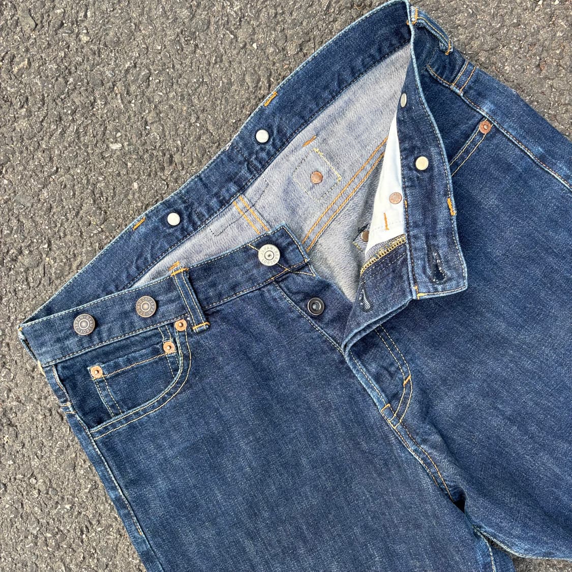 일본 빔즈 보이 신치백 셀비지 데님 팬츠 상품이미지6