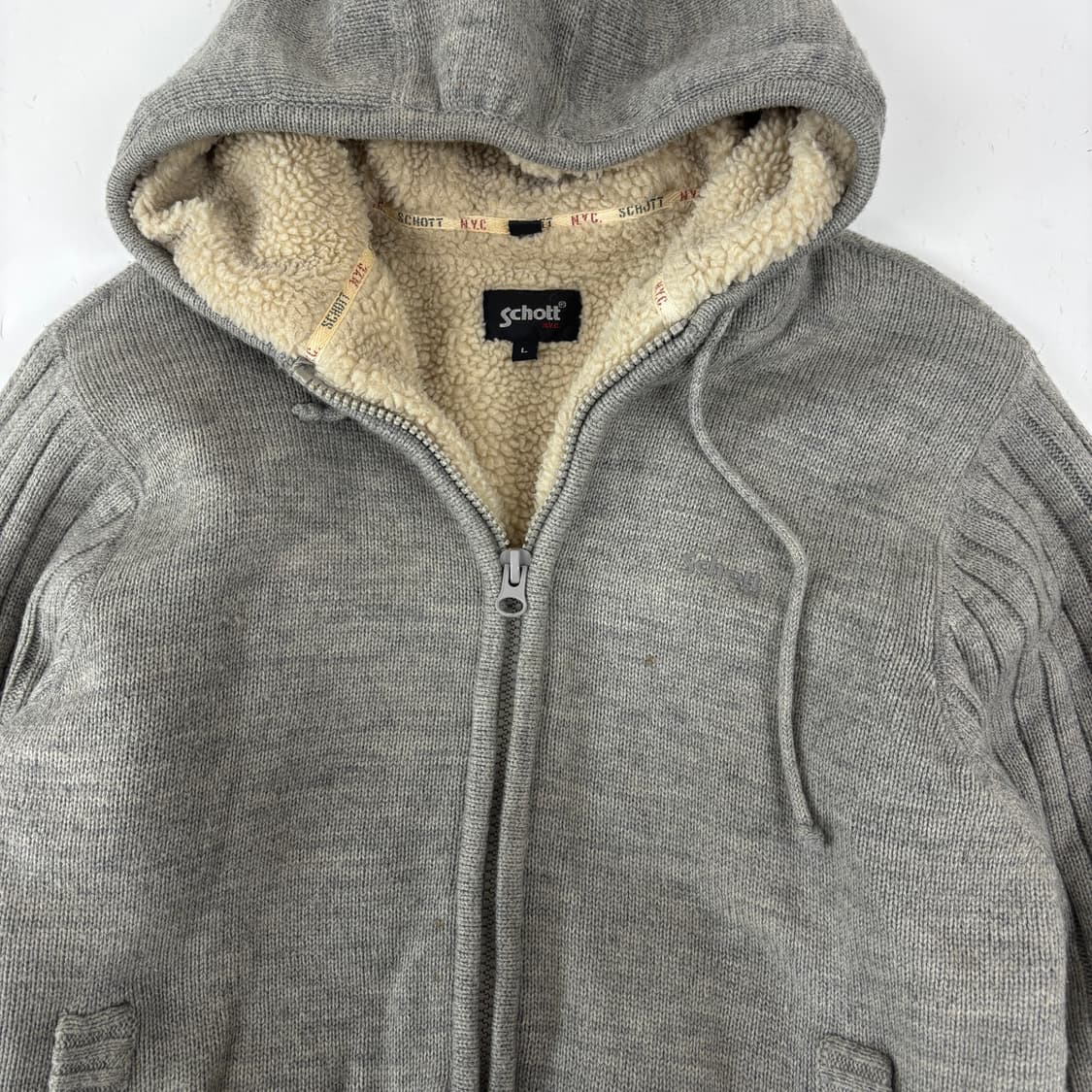 쇼트 니트 후드집업 상품이미지4