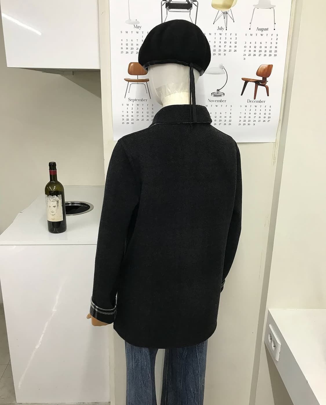 폴로 핸드메이드 리버시블 울 하프 코트 상품이미지9