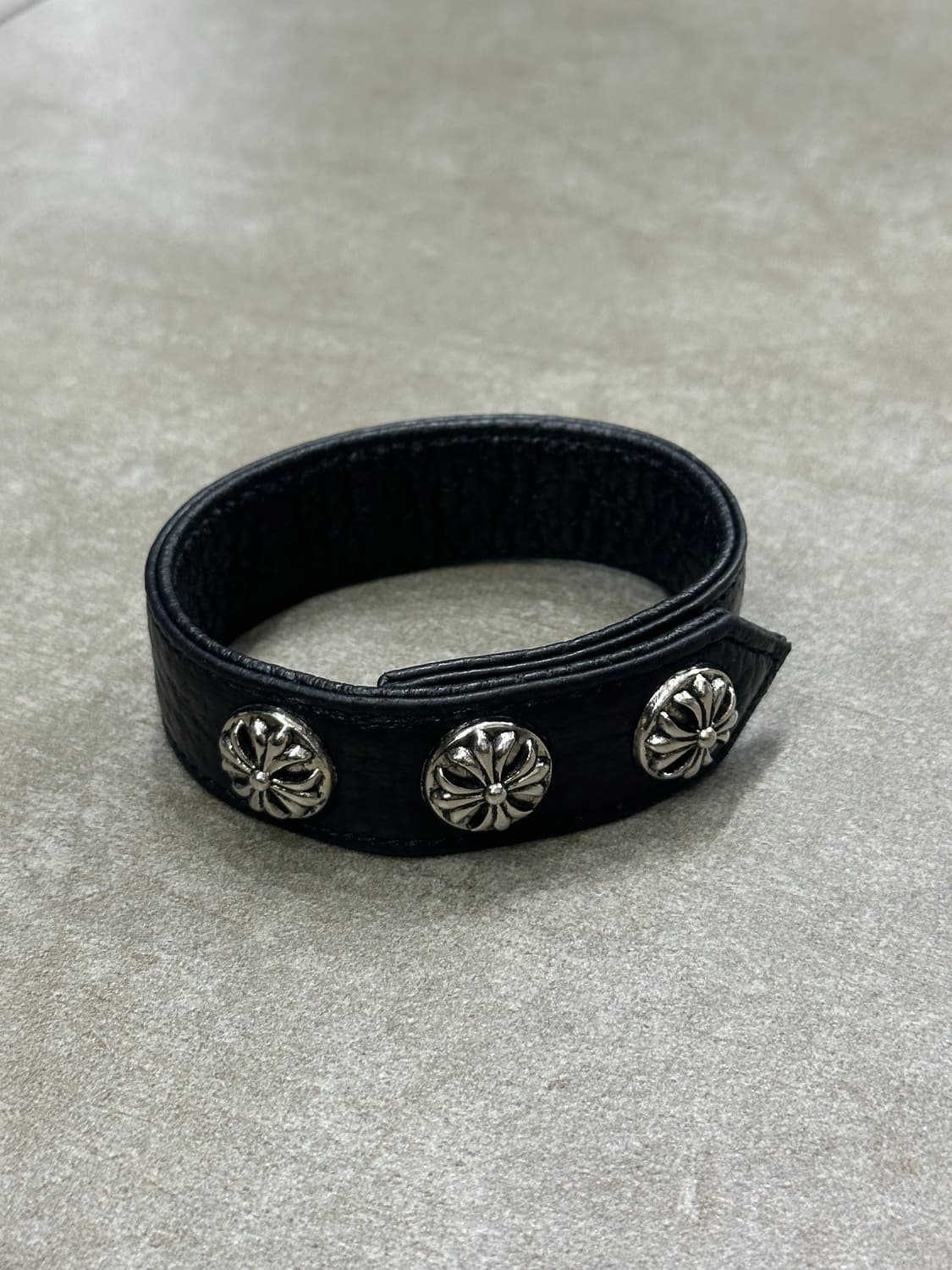 Ch cross - 크롬 십자 레더 팔찌 상품이미지4