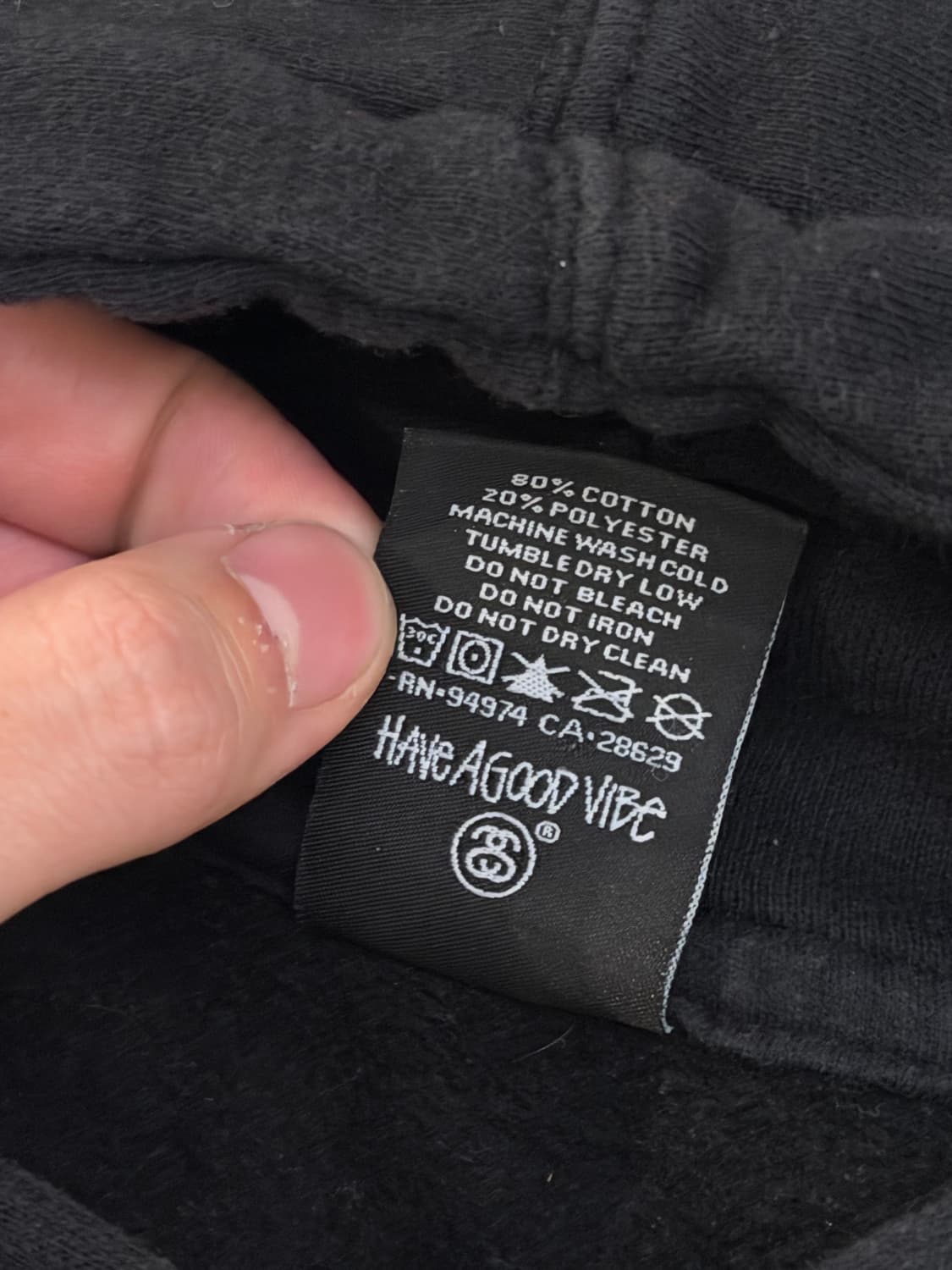 올드 스투시 N4 후드티 블랙 상품이미지4