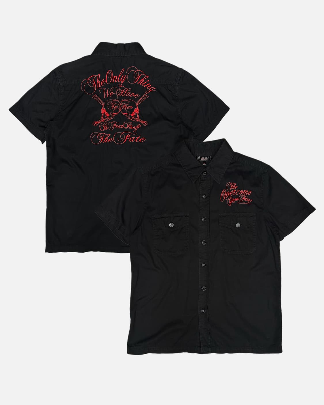 PANHARD red skull emberoidery shirt 상품이미지1