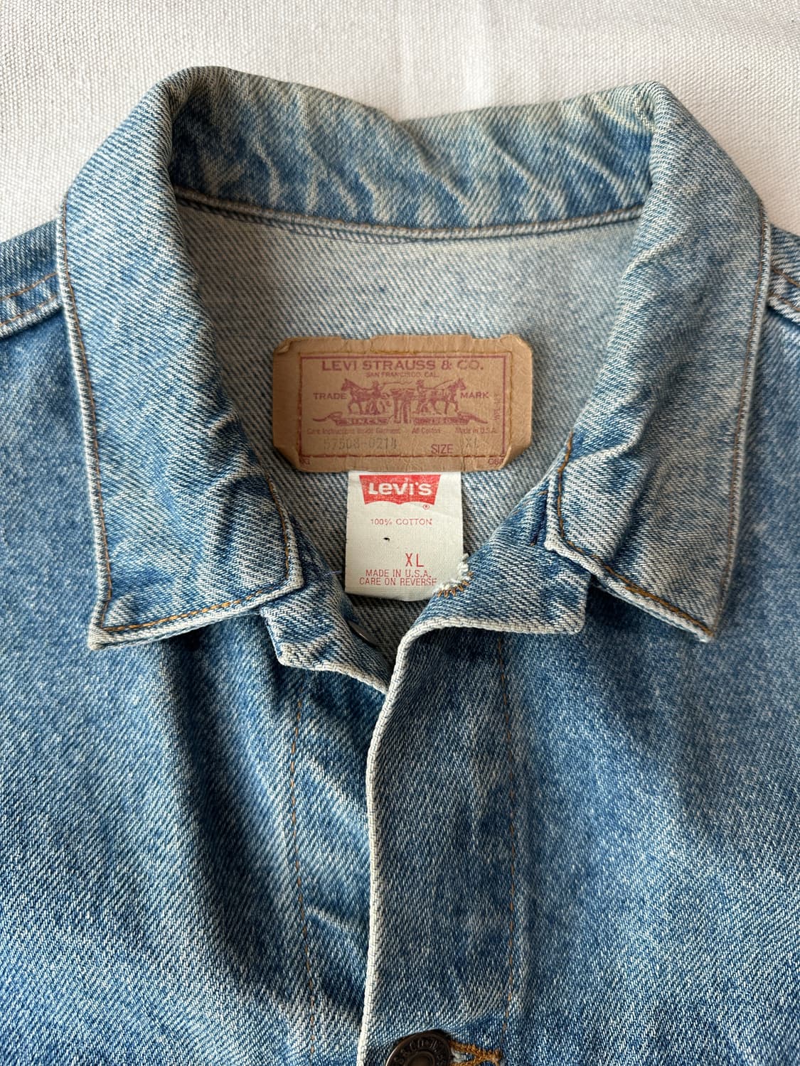 리바이스 80s 데님 트러커 자켓 타입3 XL made in USA 상품이미지3