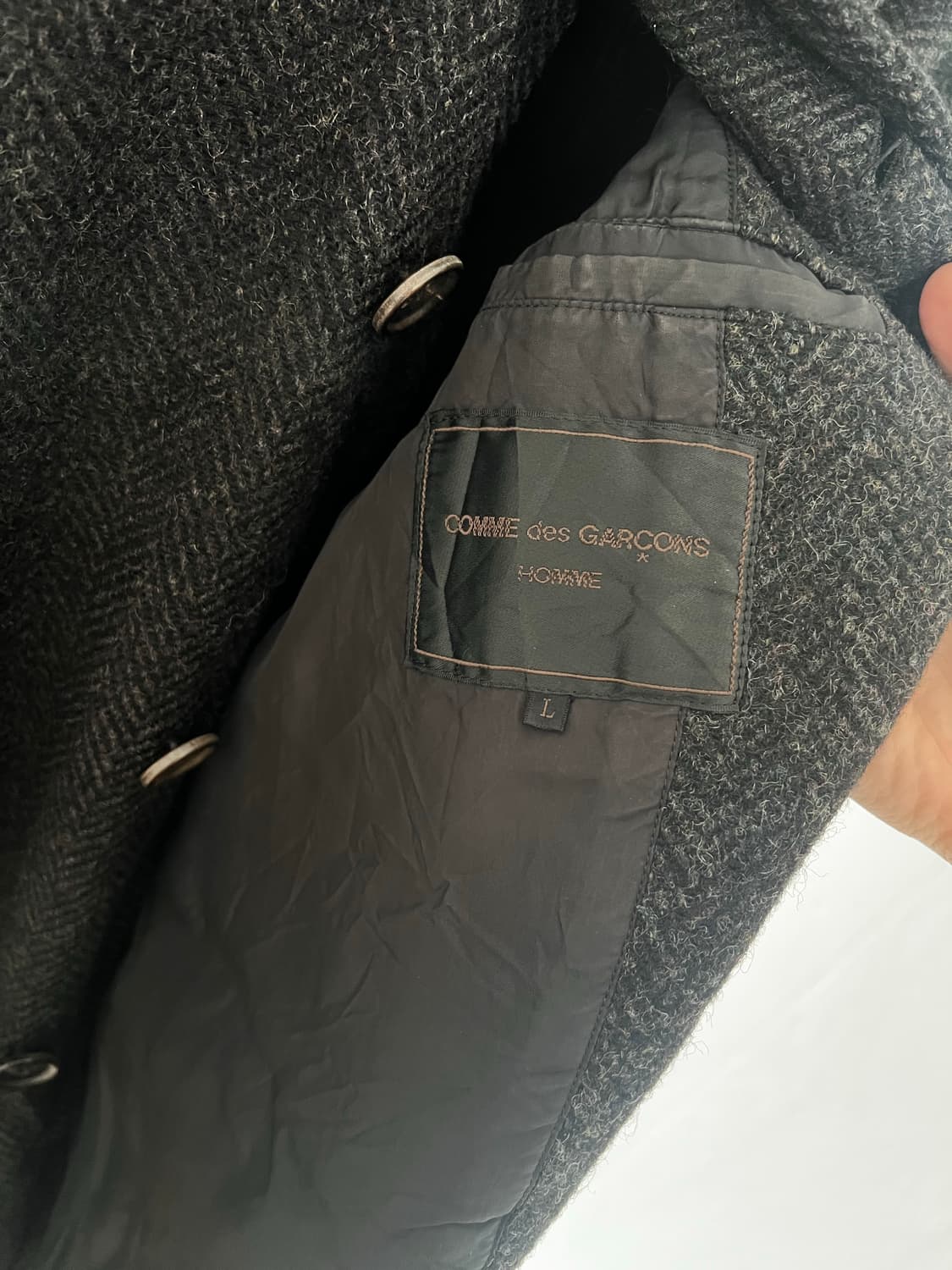 comme des garçons homme boiled wool coat 상품이미지5