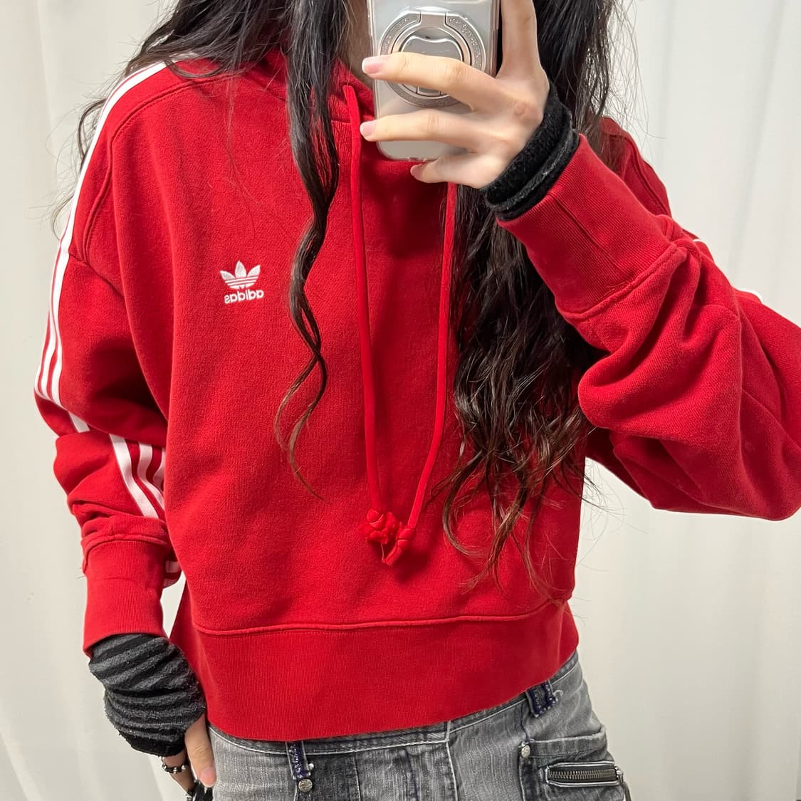 Adidas Firebird Red Hoodie 상품이미지3