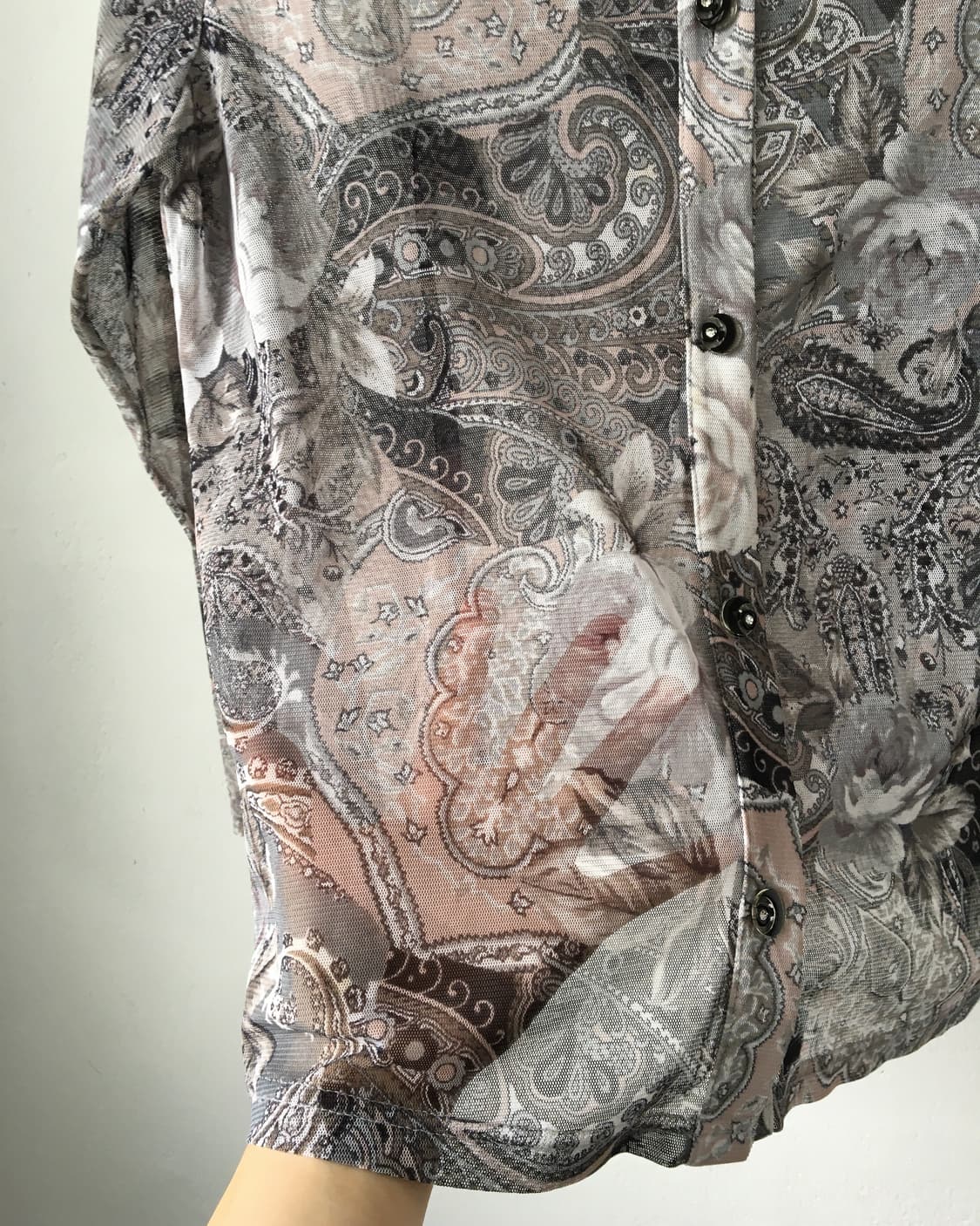 Paisley pattern mesh shirt 상품이미지4