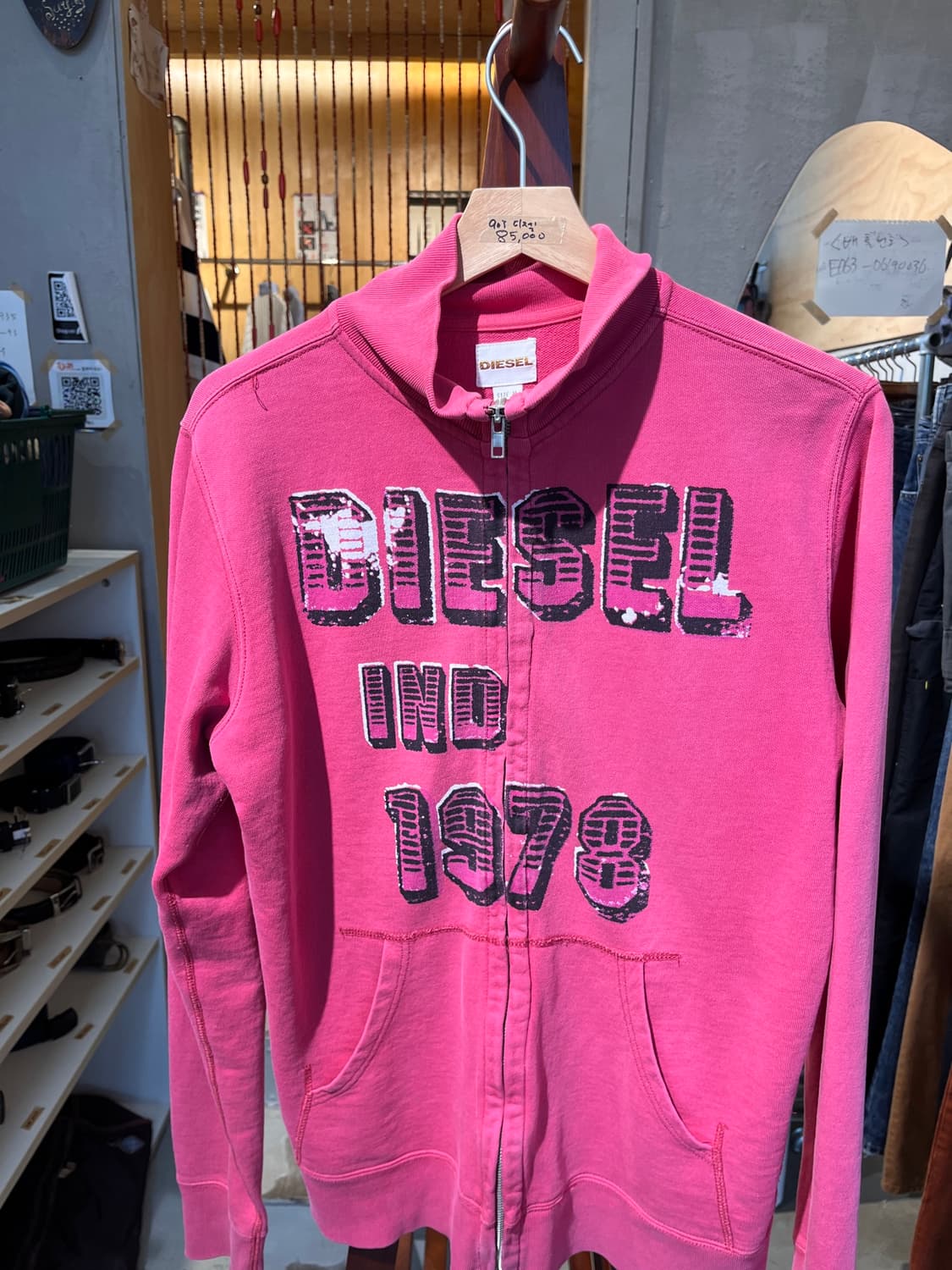 00s 디젤 Y2K 1978 페이딩 집업 슬림핏 상품이미지5