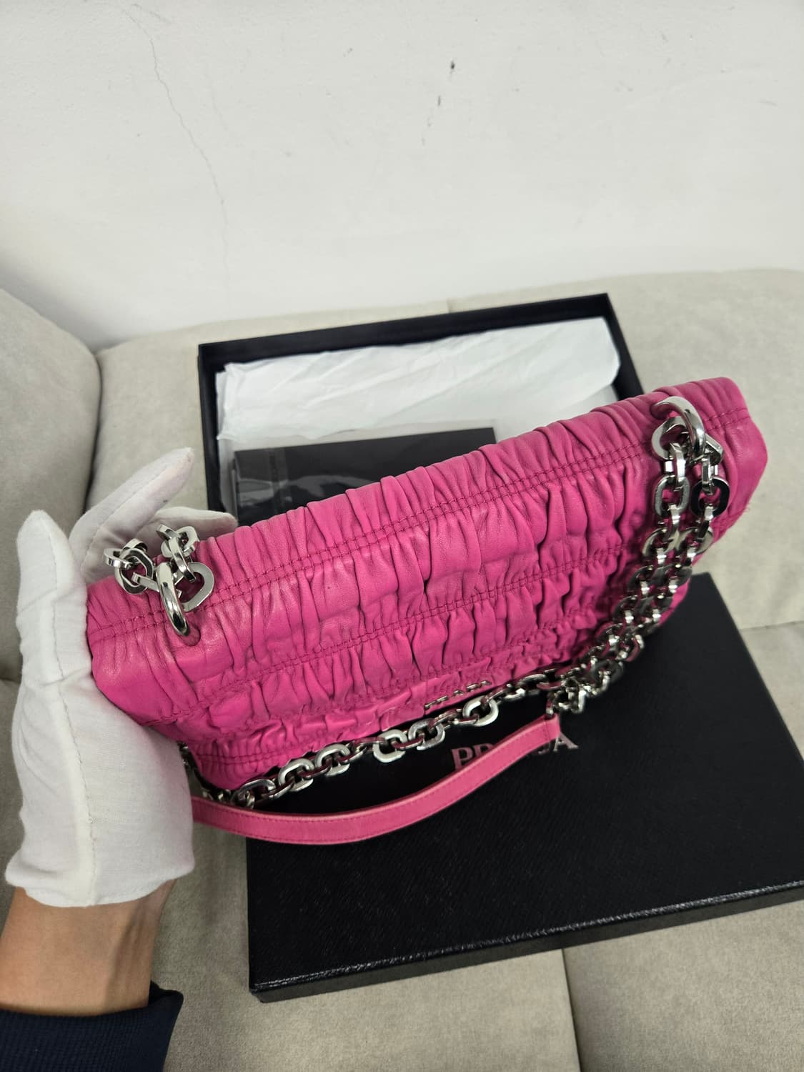 [보증서 정품]프라다 고프레 숄더백 상품이미지7