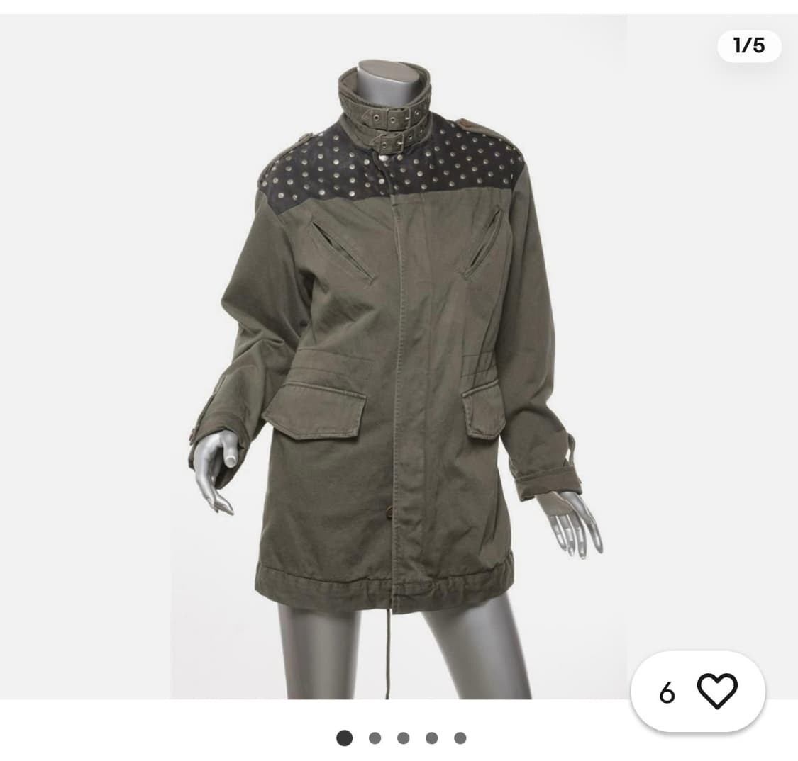 정품!! 여성 생로랑 양가죽 밀리터리 야상 자켓 s 상품이미지6