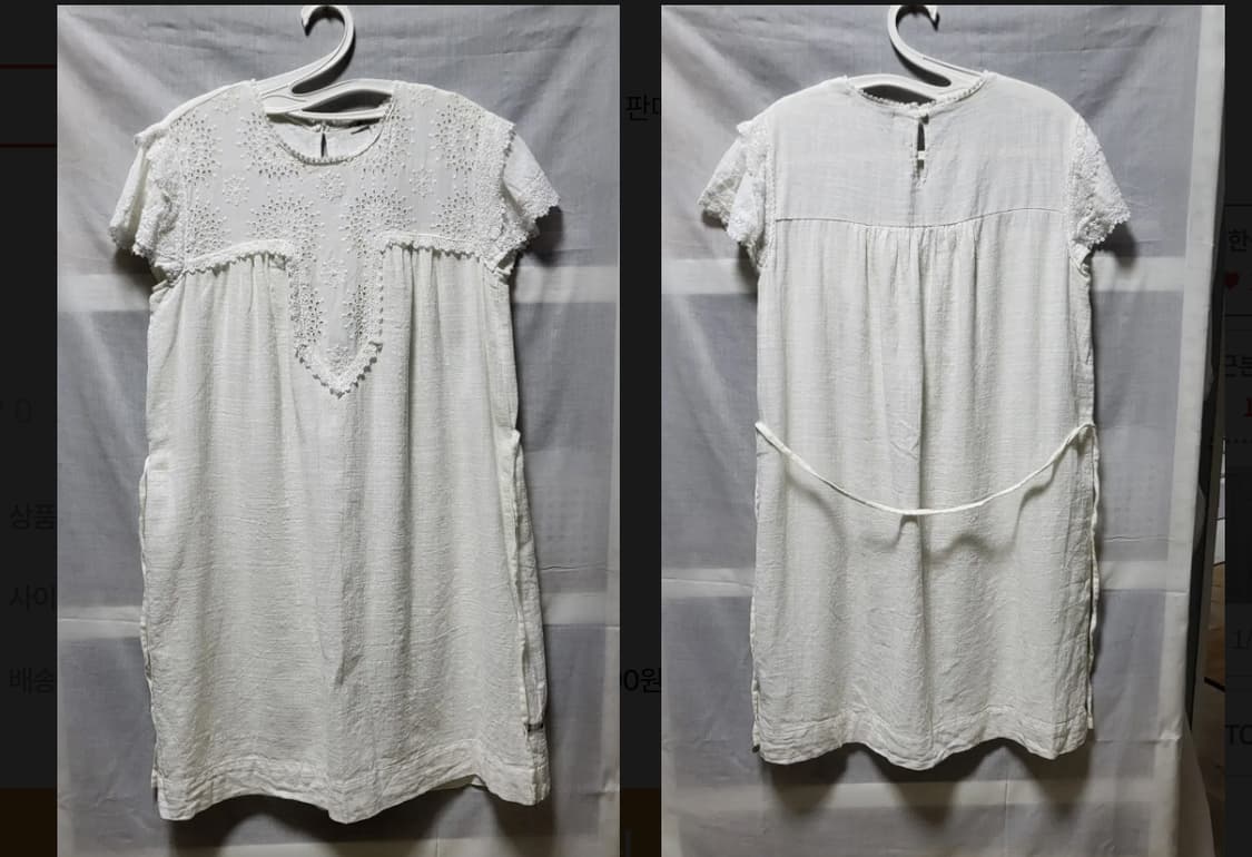 써스데이 화이트 레이스 미니 원피스 상품이미지2