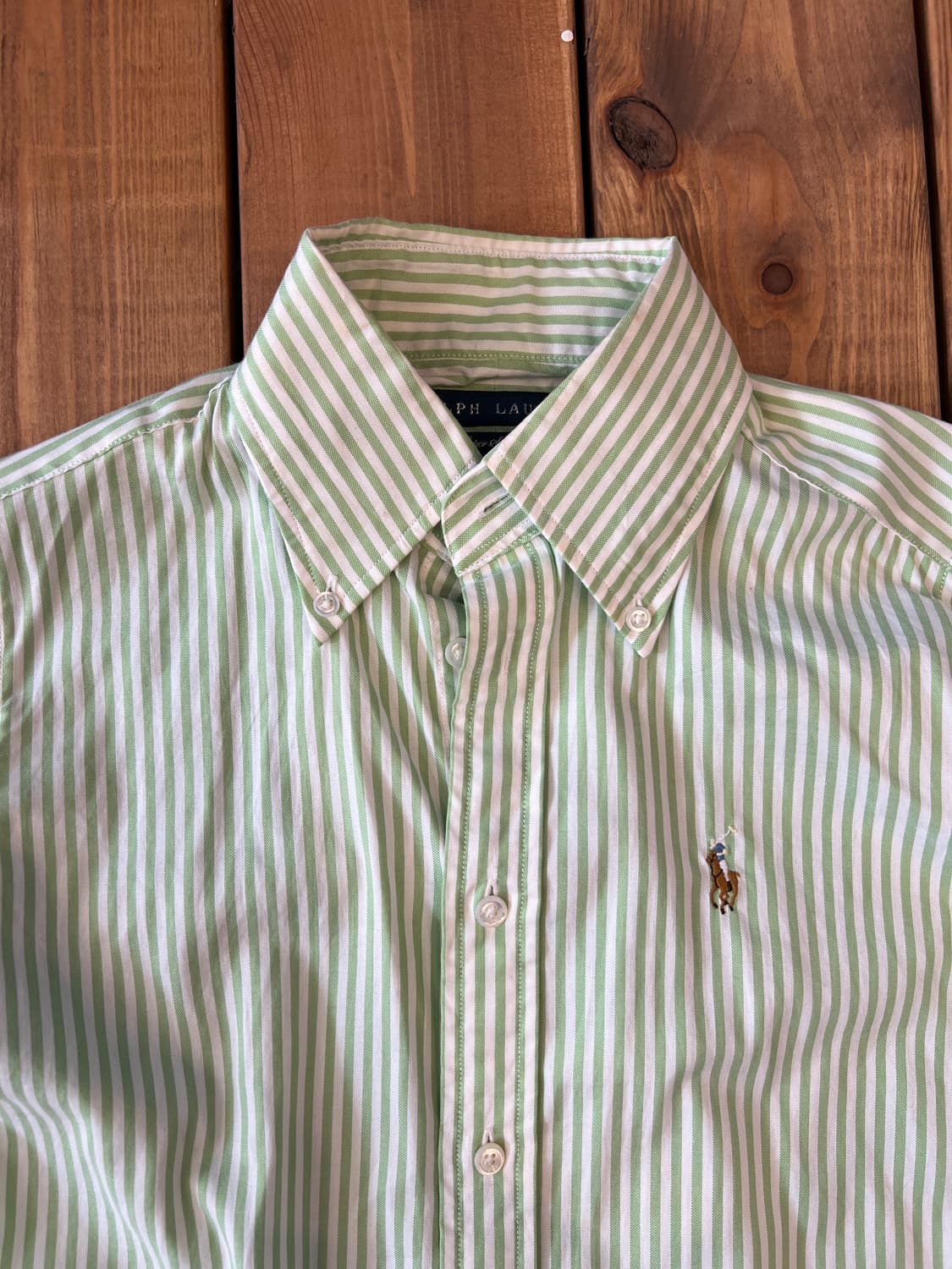 폴로 라이트그린 스트라이프 셔츠 상품이미지9