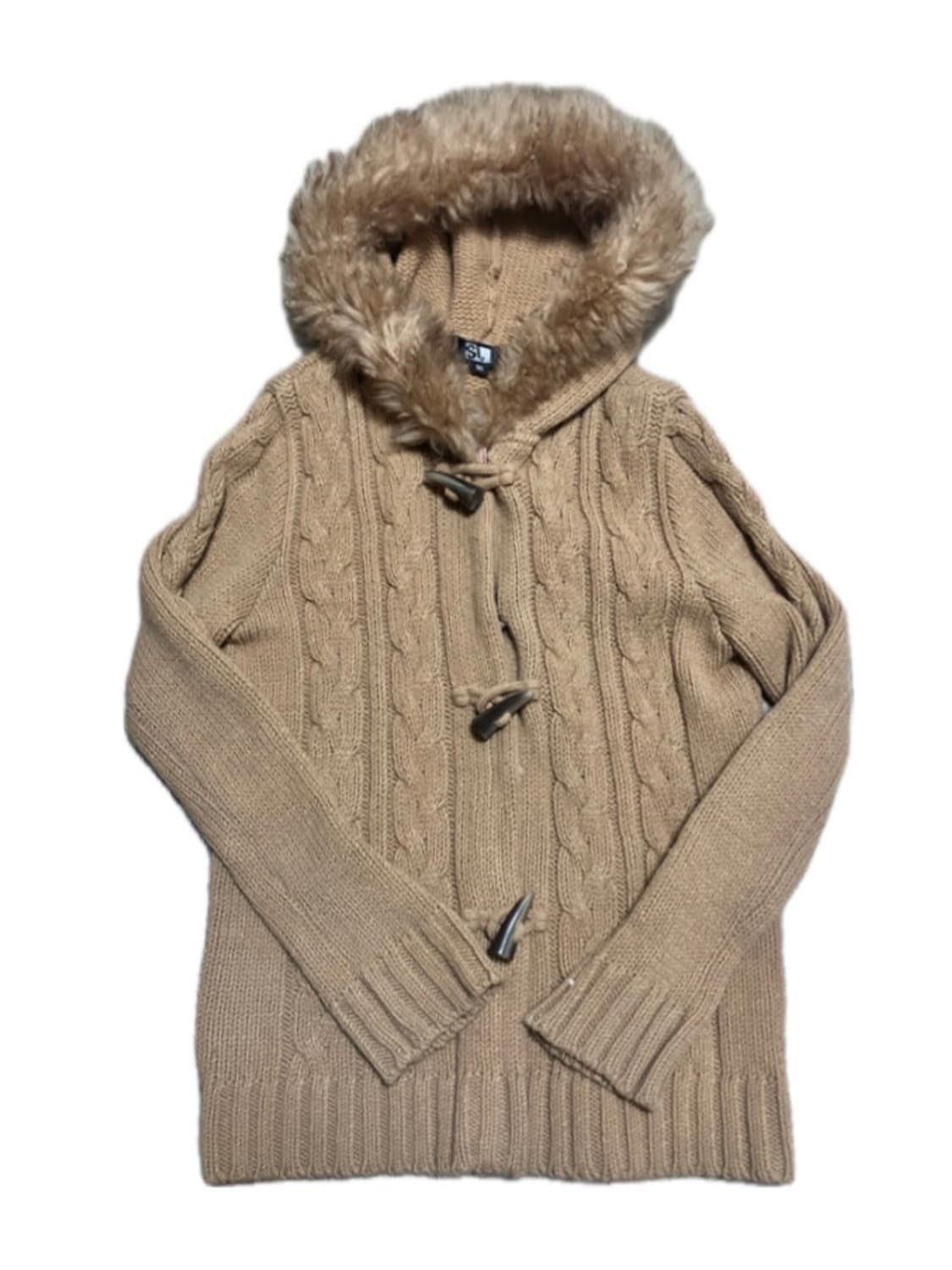 브라운 퍼 니트 떡볶이 가디건 상품이미지1