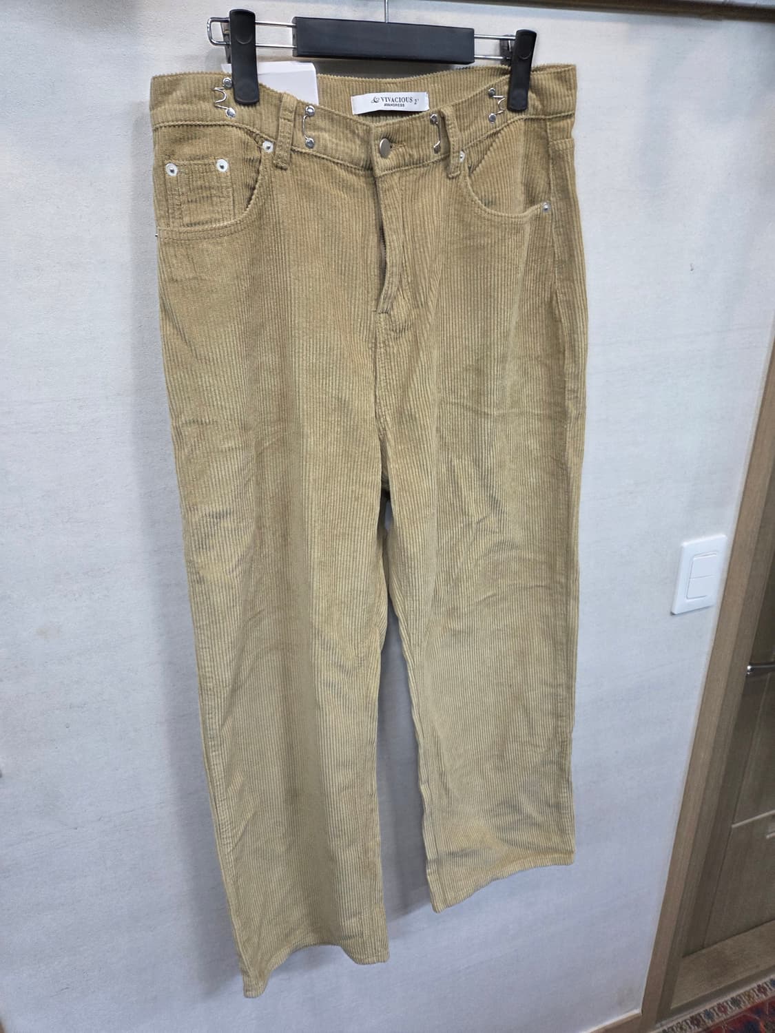 어반드레스 코듀로이 와이드 팬츠 베이지 m 상품이미지5