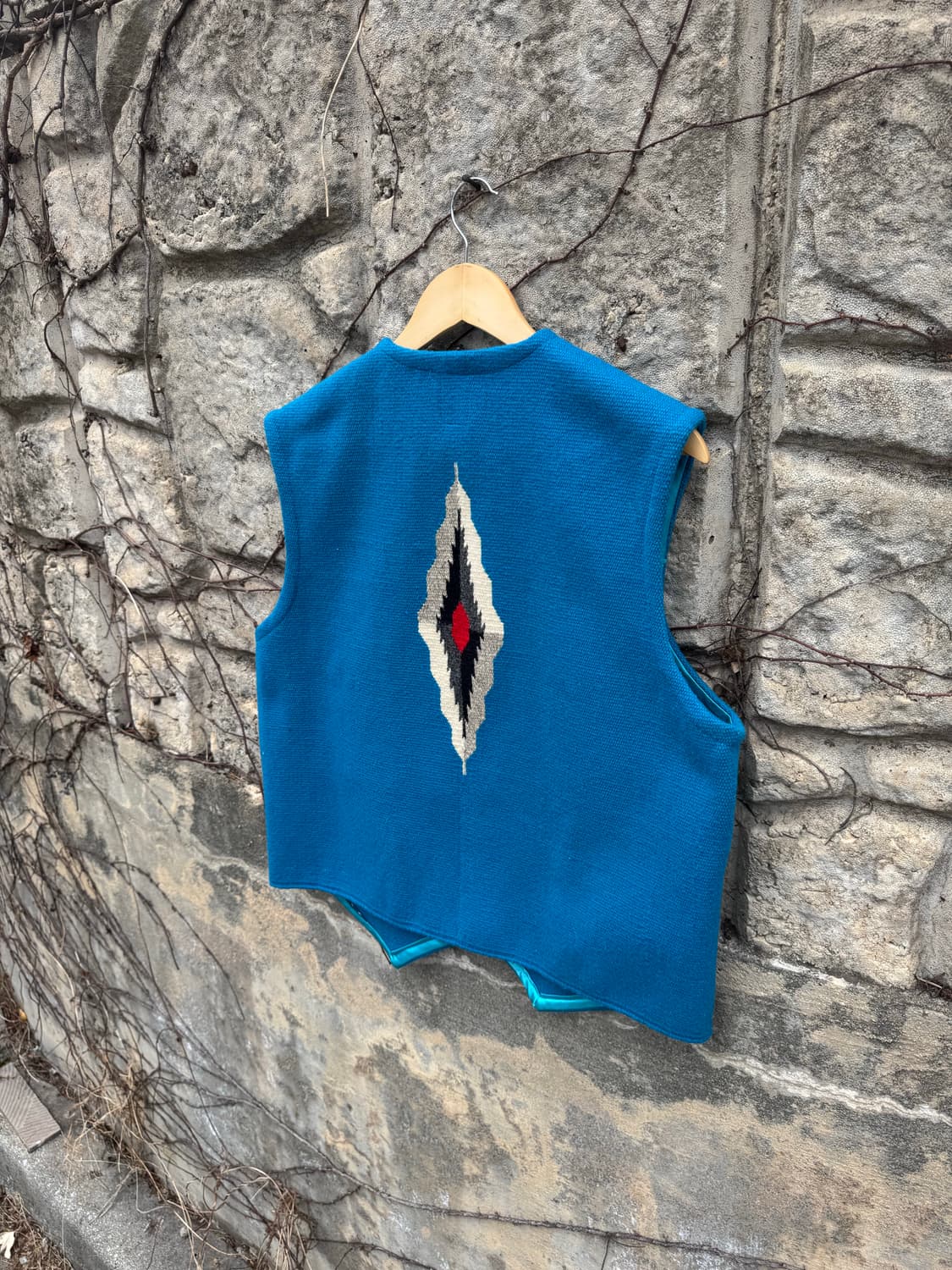 오르테가 핸드 우븐 울 네이티브 웨스턴 나바호 치마요 베스트 조끼 상품이미지4