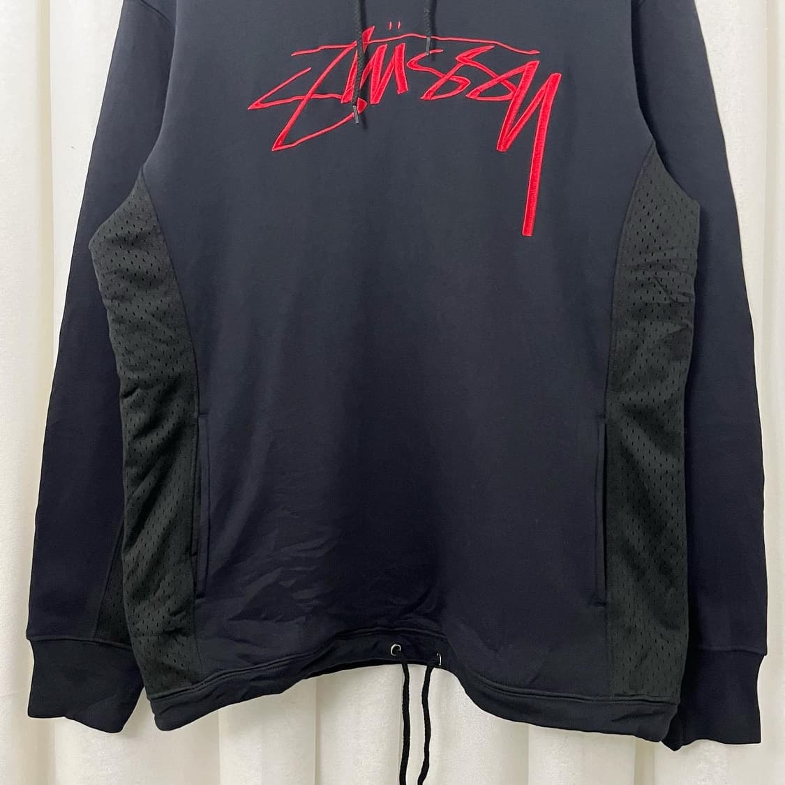 스투시 네이비 레드로고 후드티 상품이미지5