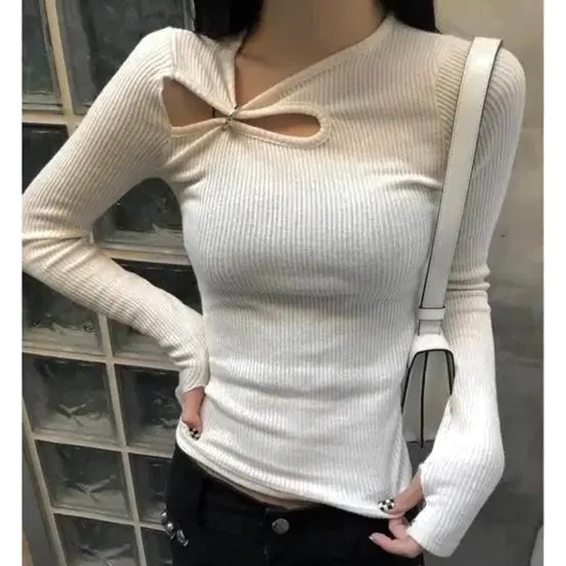 트임 워머 긴팔 티셔츠 상품이미지1