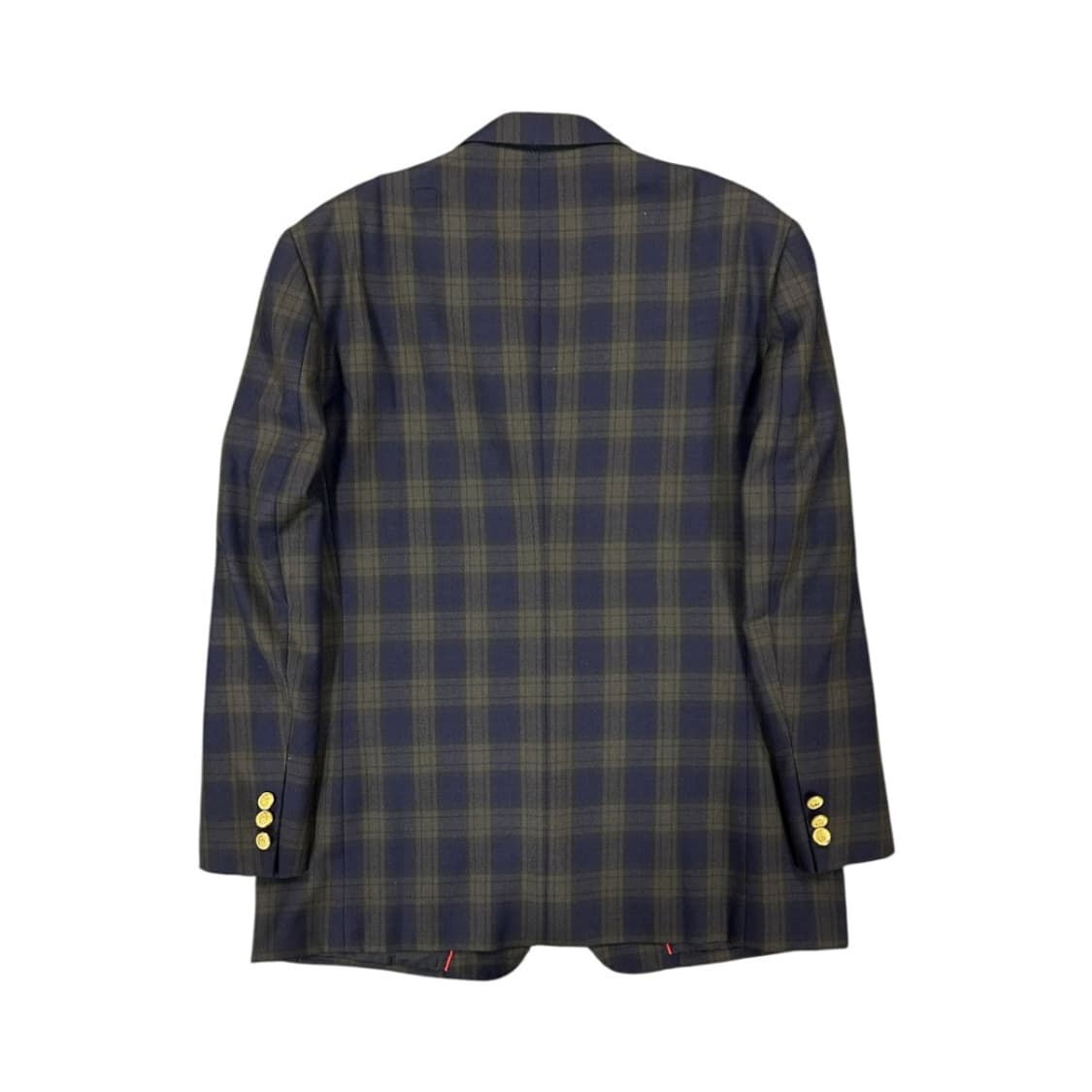 M) 제이프레스 네이비 타탄체크 금장 울 블레이저 OB-008 상품이미지2