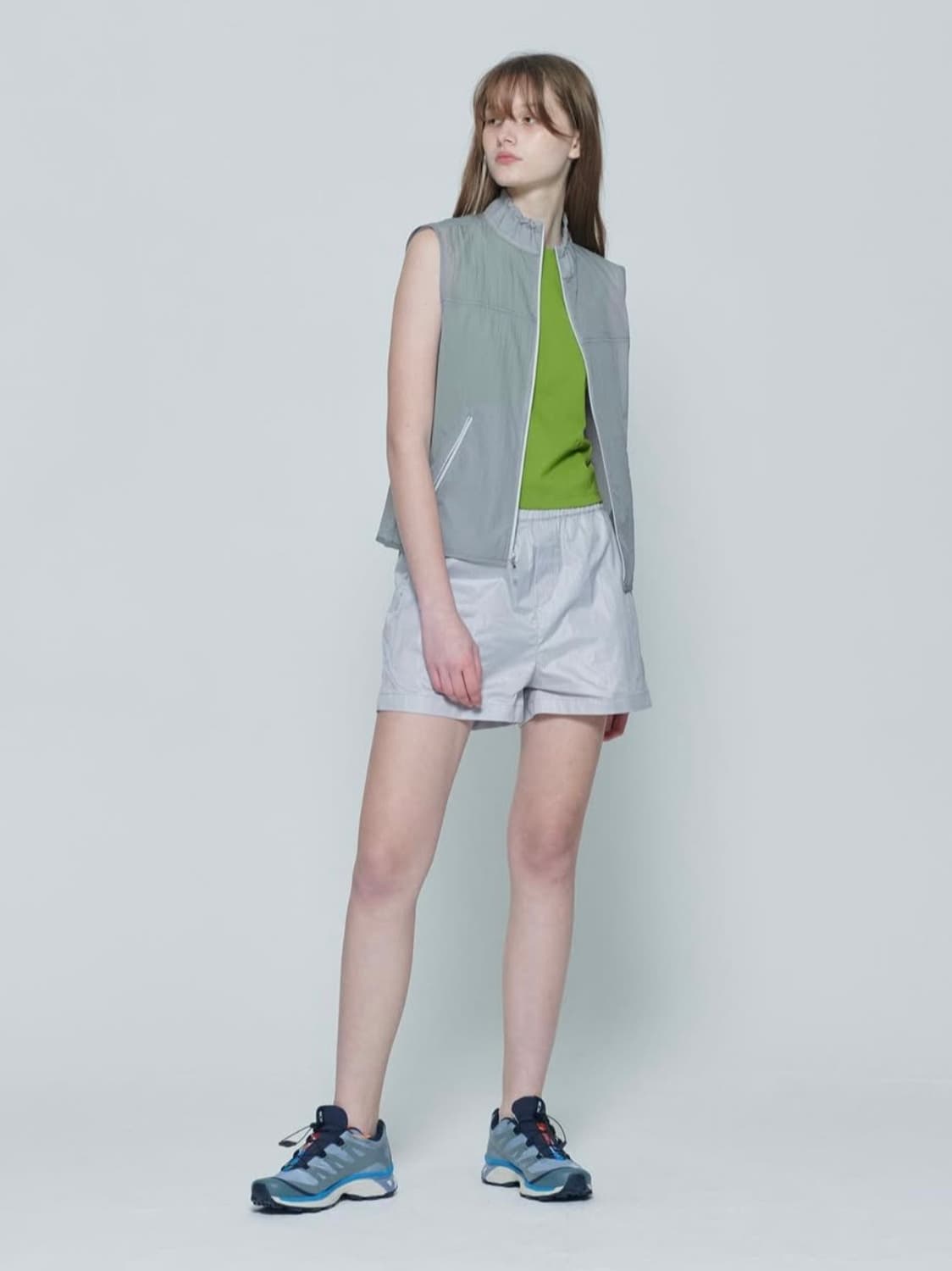 ENZOBLUES 글로시 밴딩 쇼츠 실버 (Free) 상품이미지1