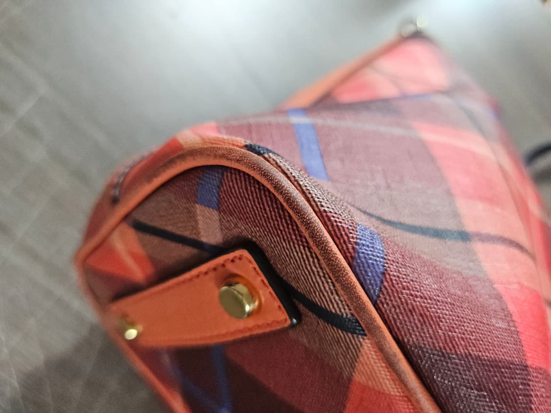 헤지스  WALES CHECK 레드 뉴 체크 패턴 쇼퍼백 상품이미지9