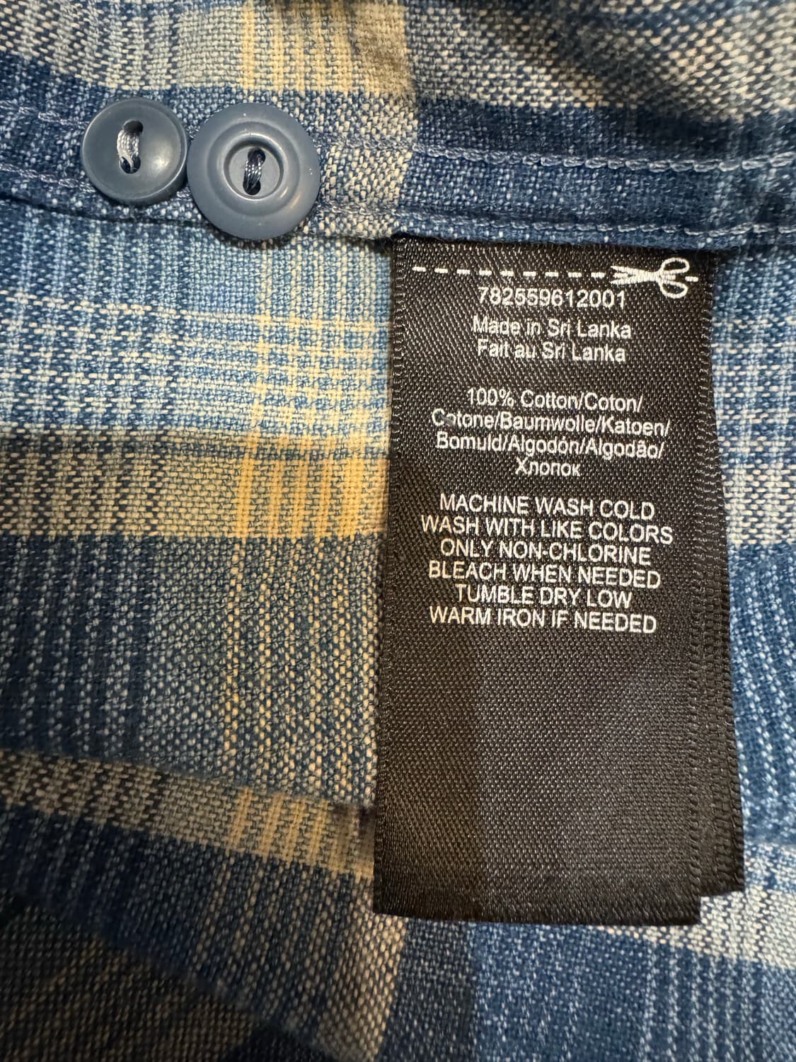 [M] 더블알엘 RRL 마드라스 캠프 셔츠 블루  상품이미지7