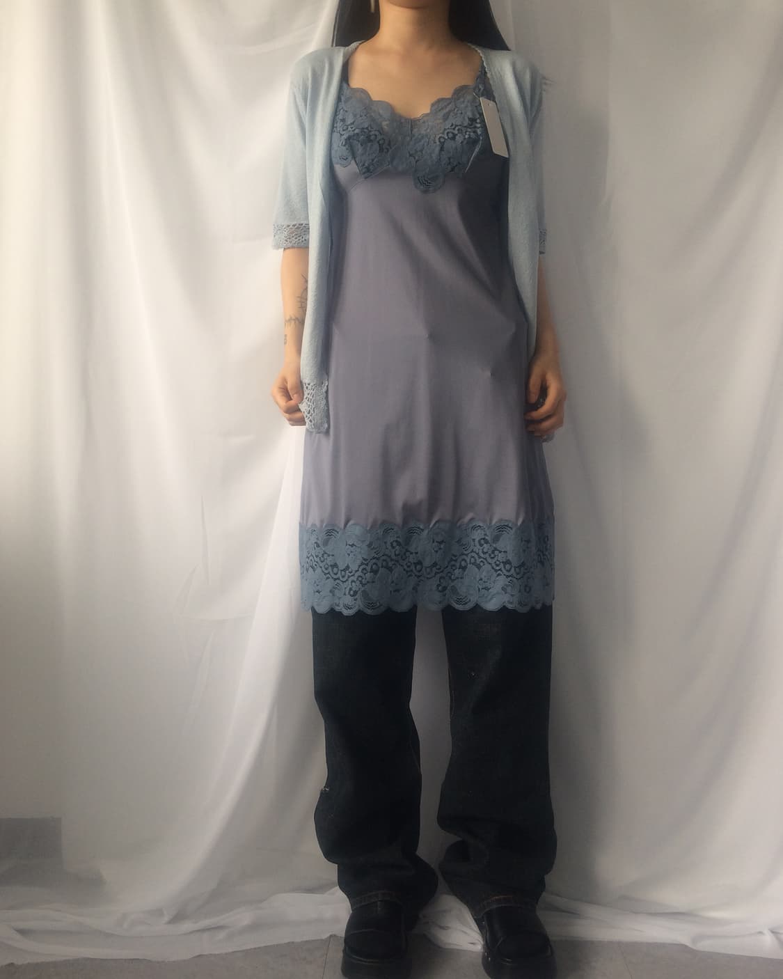 Lace point slip onepiece 상품이미지5