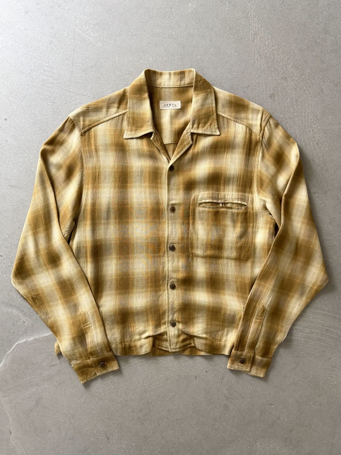 Vintage ZAMPA Rayon Linen Shirt Jacket 상품이미지3