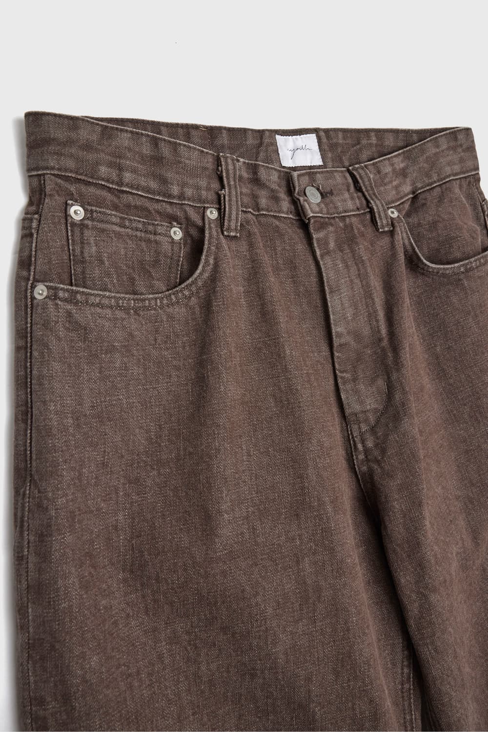 유스 youth 와이드 데님 팬츠 브라운 S사이즈 상품이미지3