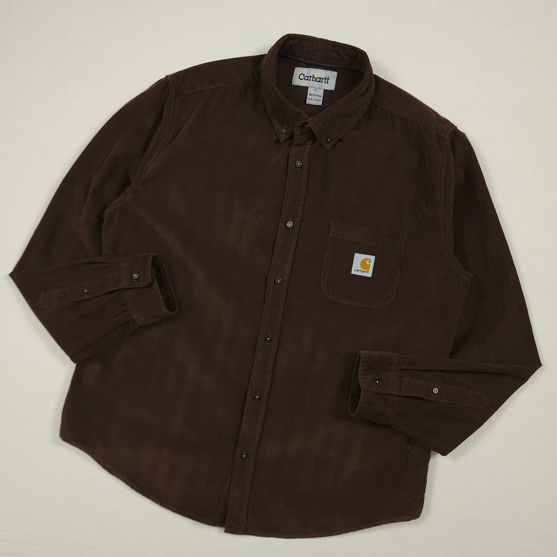 M(95) 칼하트 리워크 코듀로이셔츠 우드브라운 상품이미지2