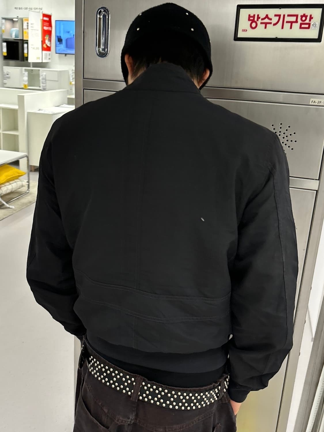 90s WOOLRICH 빈티지 블랙 세미크롭 jk 상품이미지4