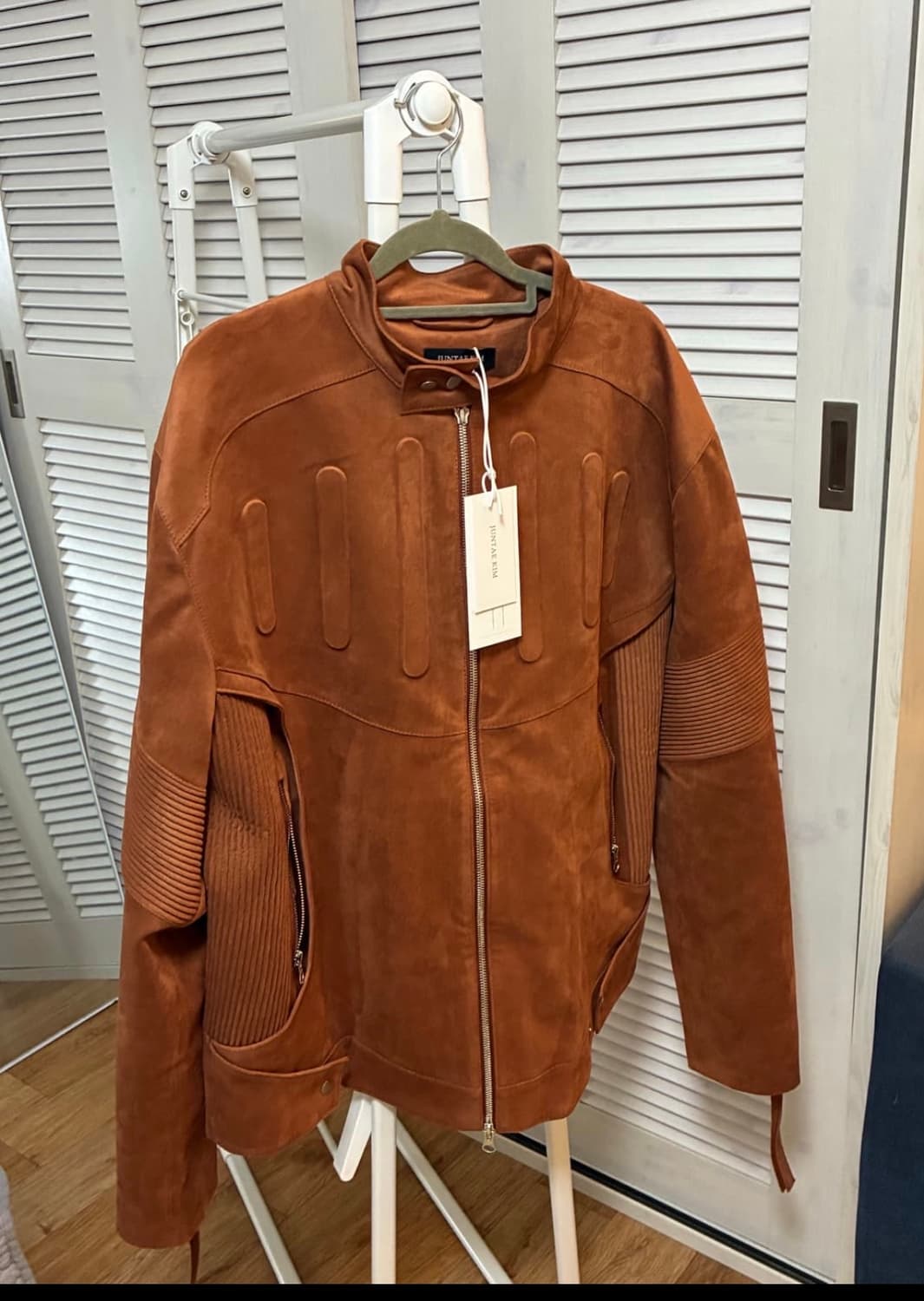 [XL] 준태킴 스웨이드 레더 바이커 자켓 상품이미지3