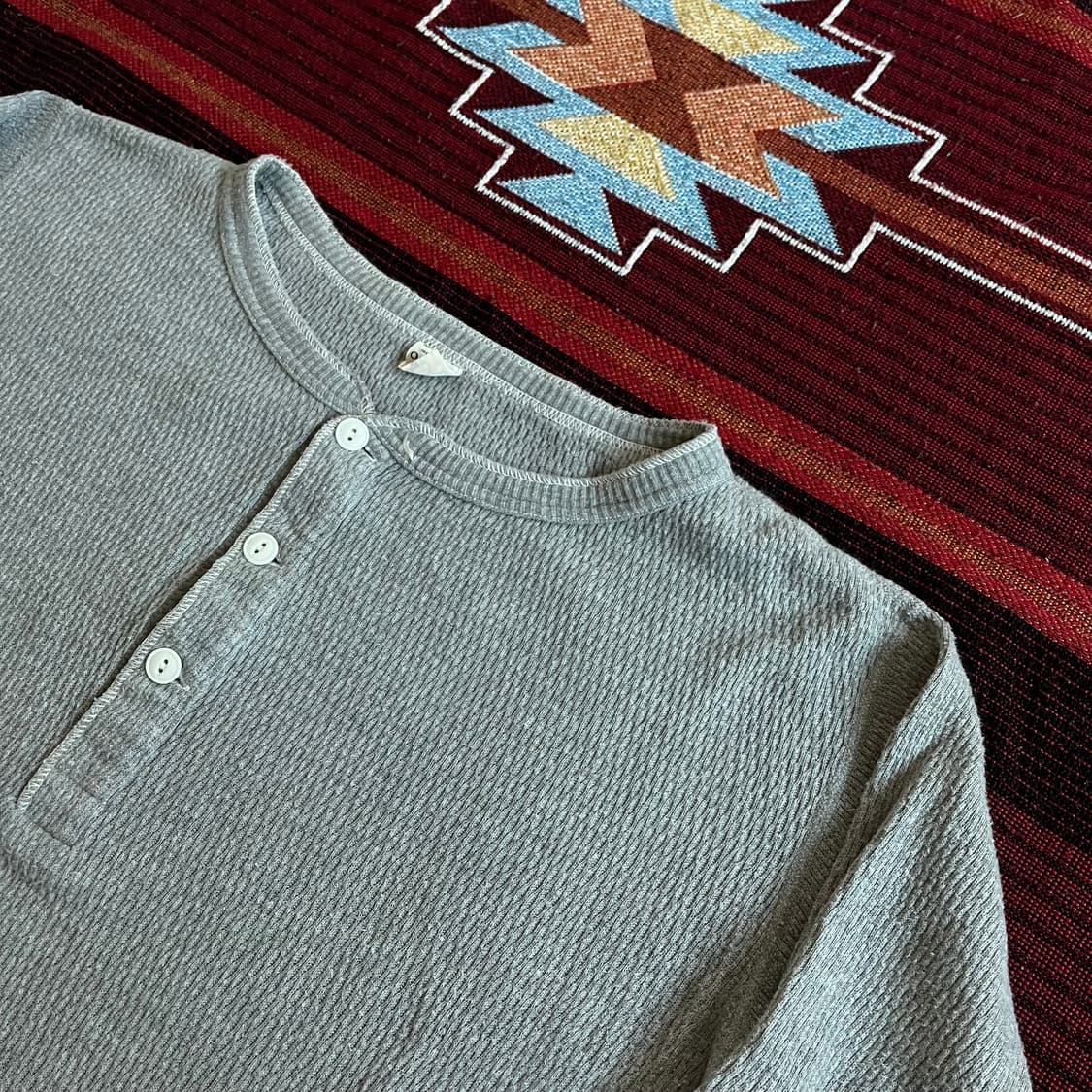 웨어하우스 헨리넥 써멀 와플 긴팔 롱슬리브 Warehouse 상품이미지3