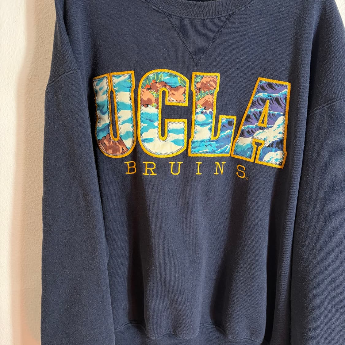 90s UCLA 트로피컬 블록 크루넥 스웨트셔츠(M) 상품이미지3