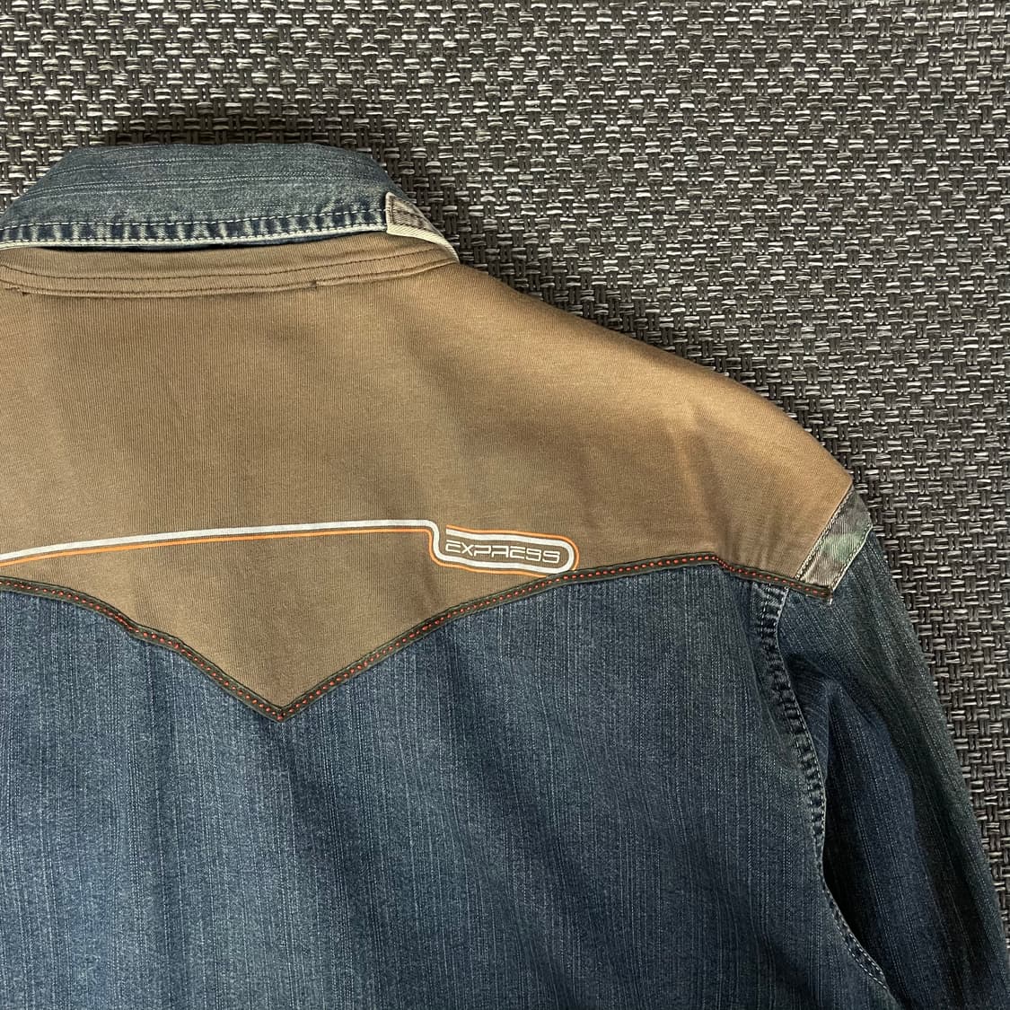 익스프레스 웨스턴 원포켓 코튼 데님 셔츠 XL 상품이미지4