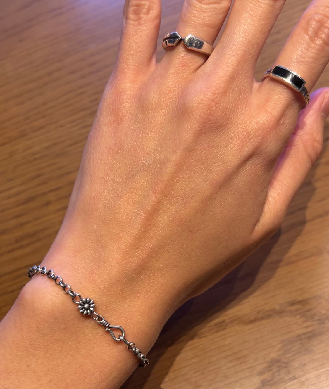 925 실버 스퀘어 스톤 링 상품이미지5