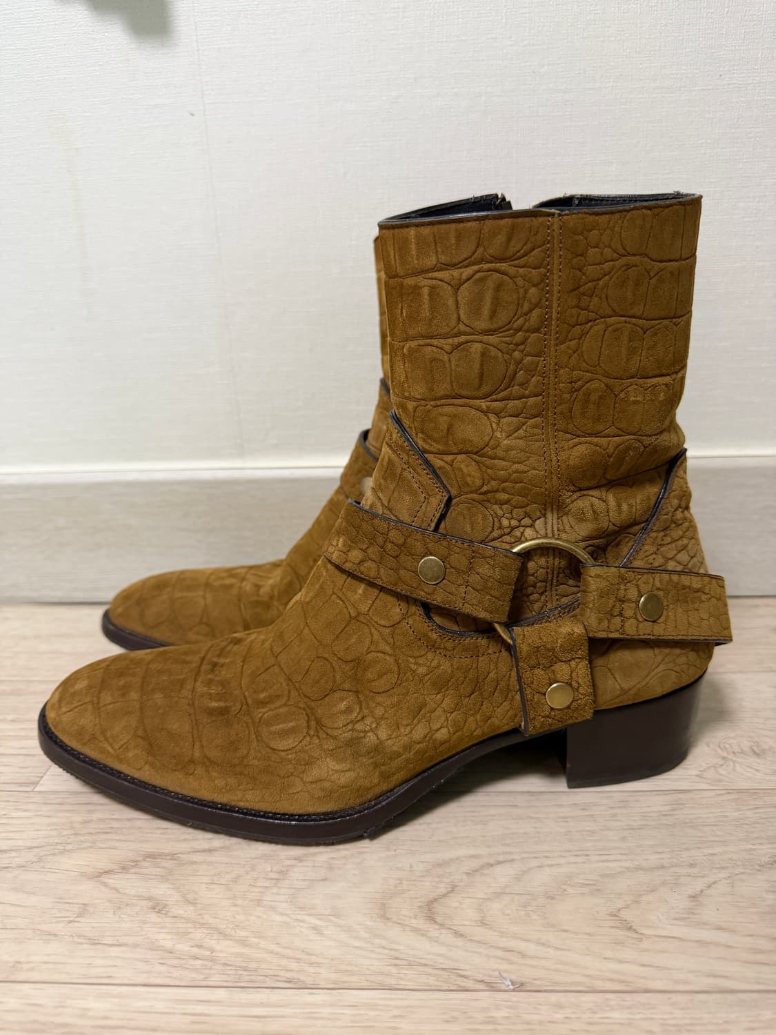 생로랑 하네스 부츠 41 크로커다일 스웨이드 상품이미지3