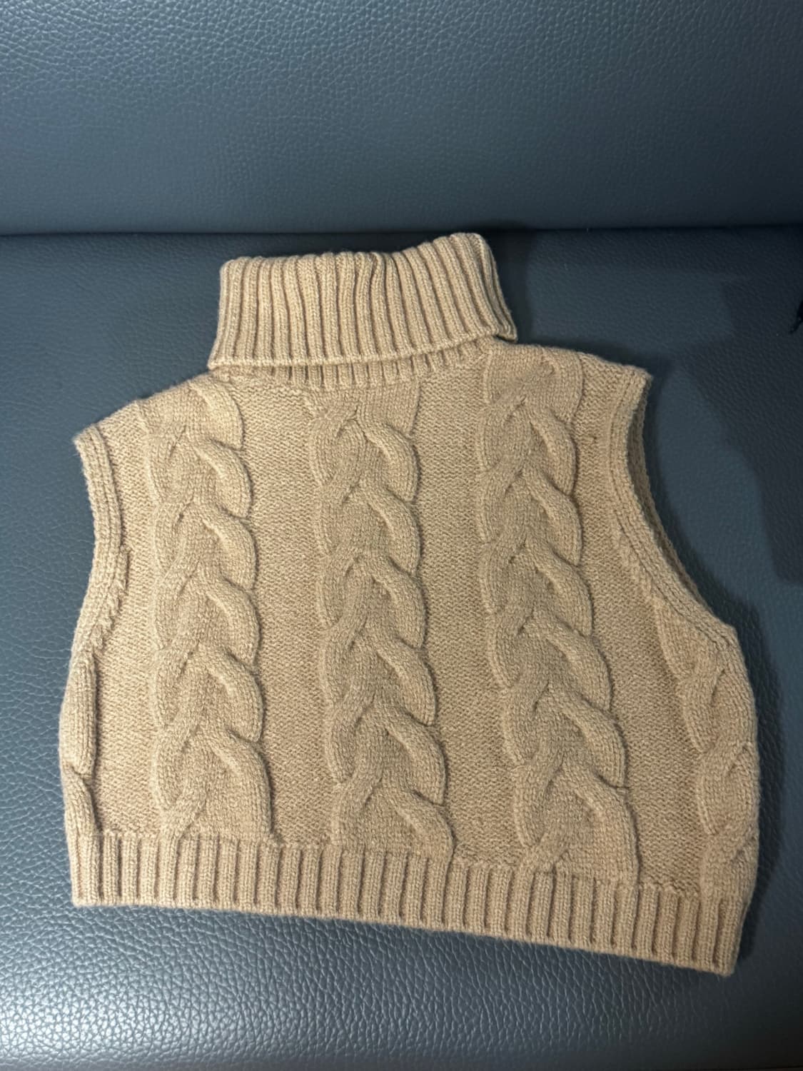 자라 목폴라 꽈배기 니트 조끼 M 상품이미지1