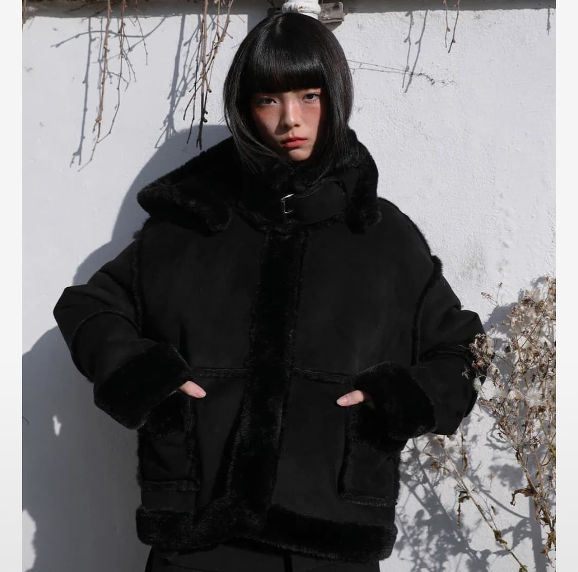 어글리쉐도우 후디 무스탕 hoodie mustang 상품이미지4