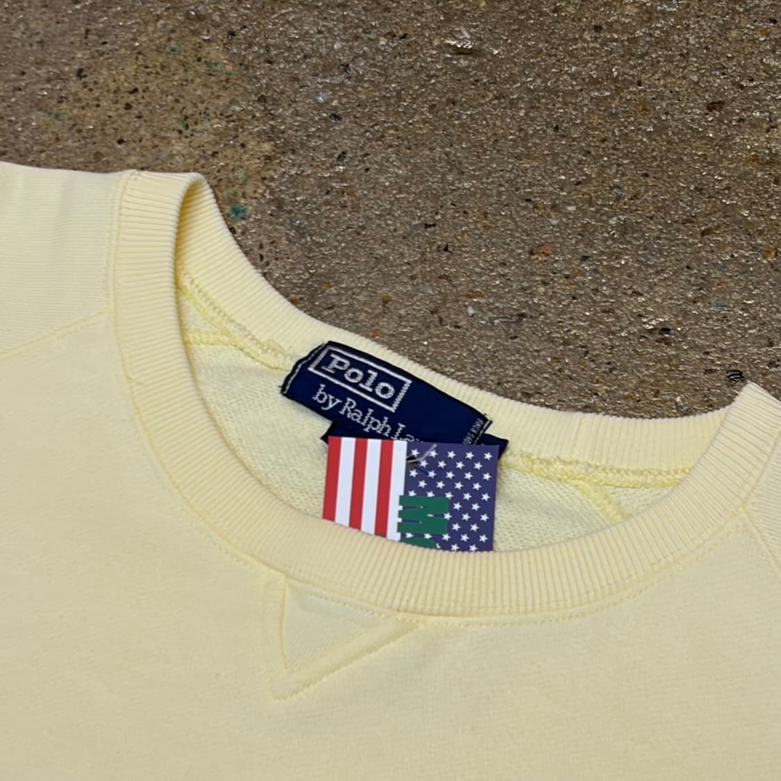 90s 미국 빈티지 폴로랄프로렌 헤비코튼 연노랑 맨투맨 상품이미지4
